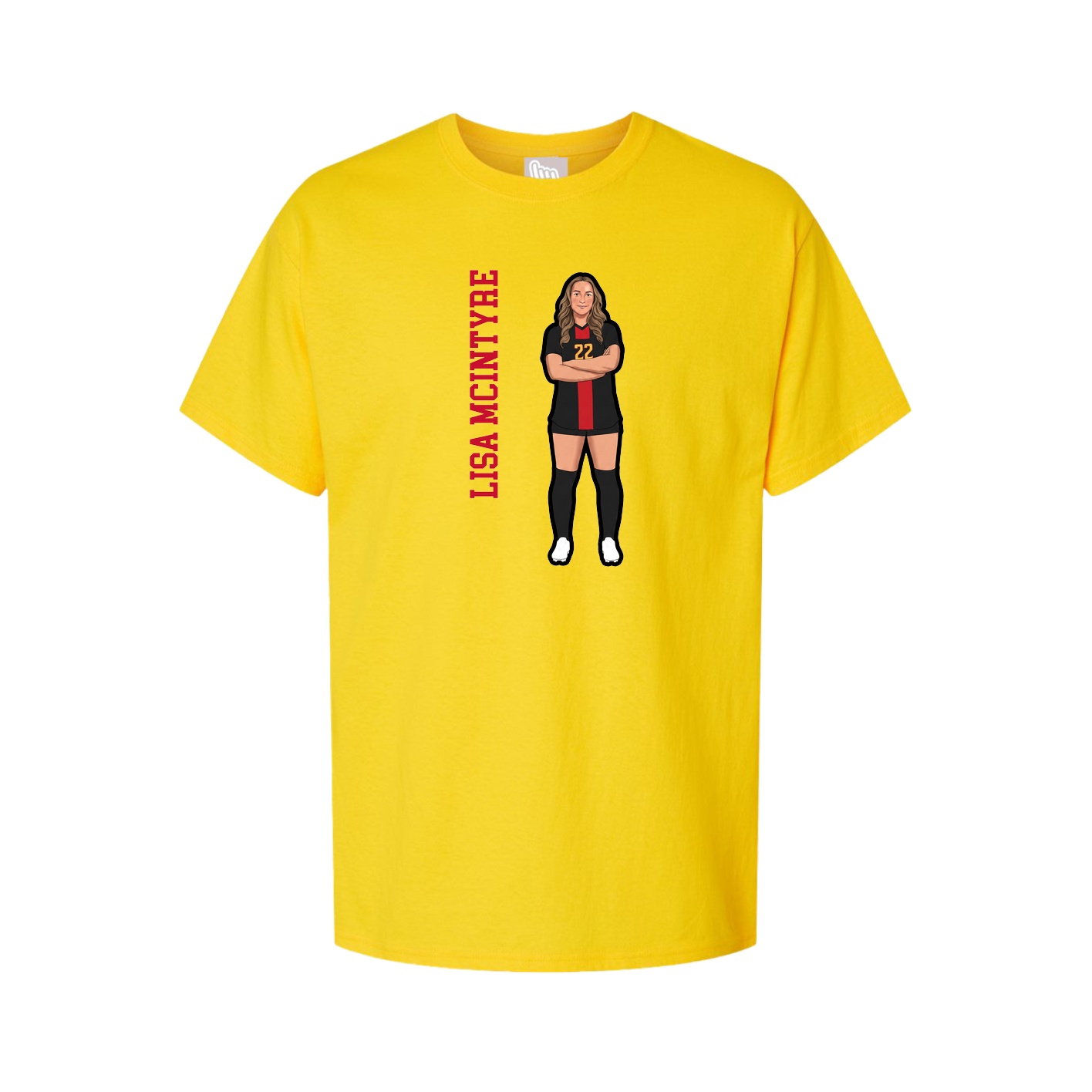 Tee — Name Vertical in Gold