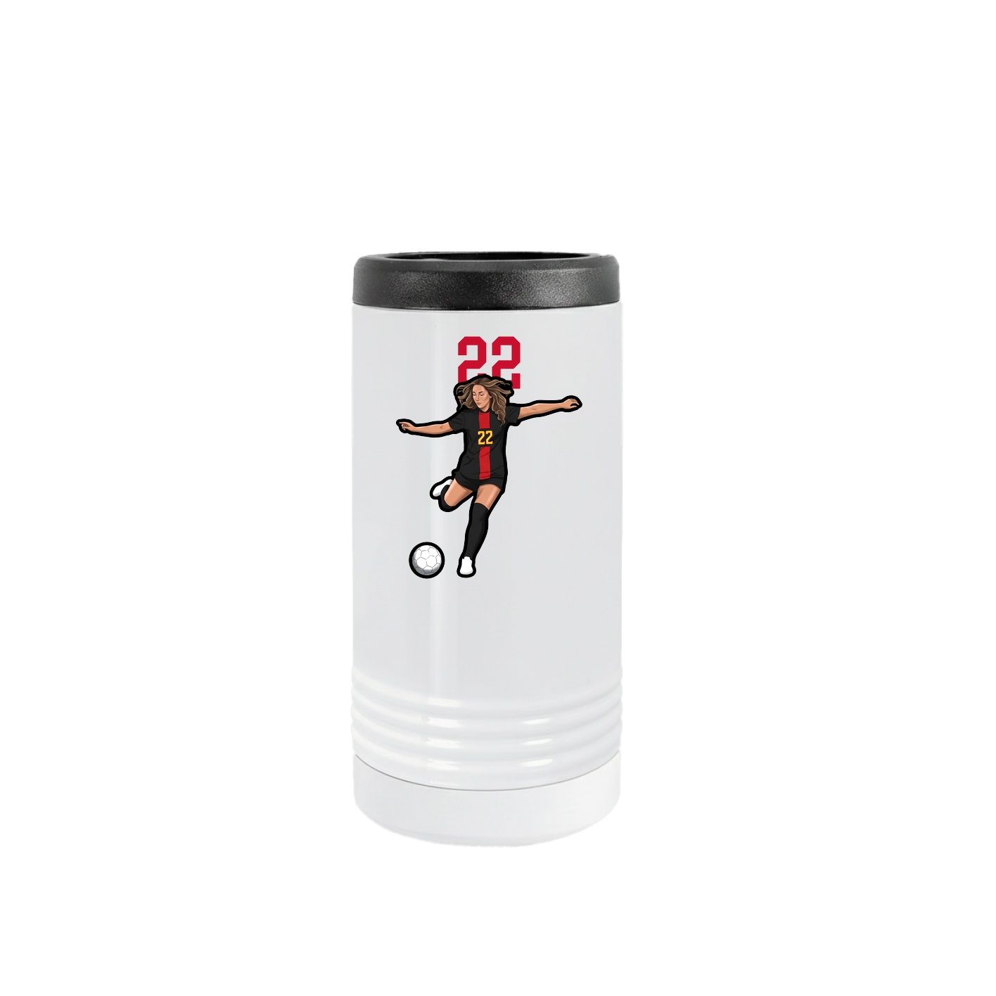 Slim Beverage Holder — Number Top in White