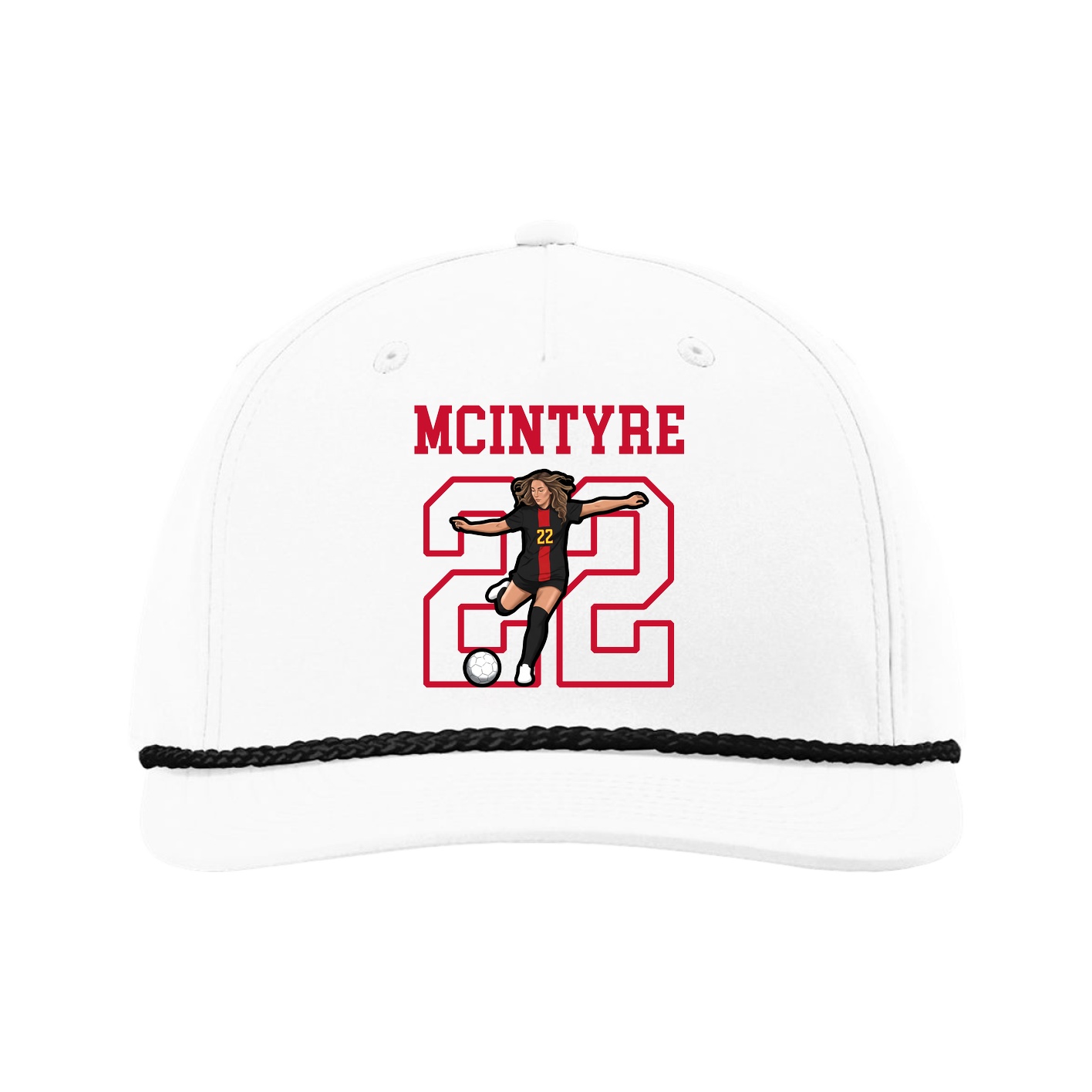 Five-Panel Classic Rope Cap — Shirsey in White
