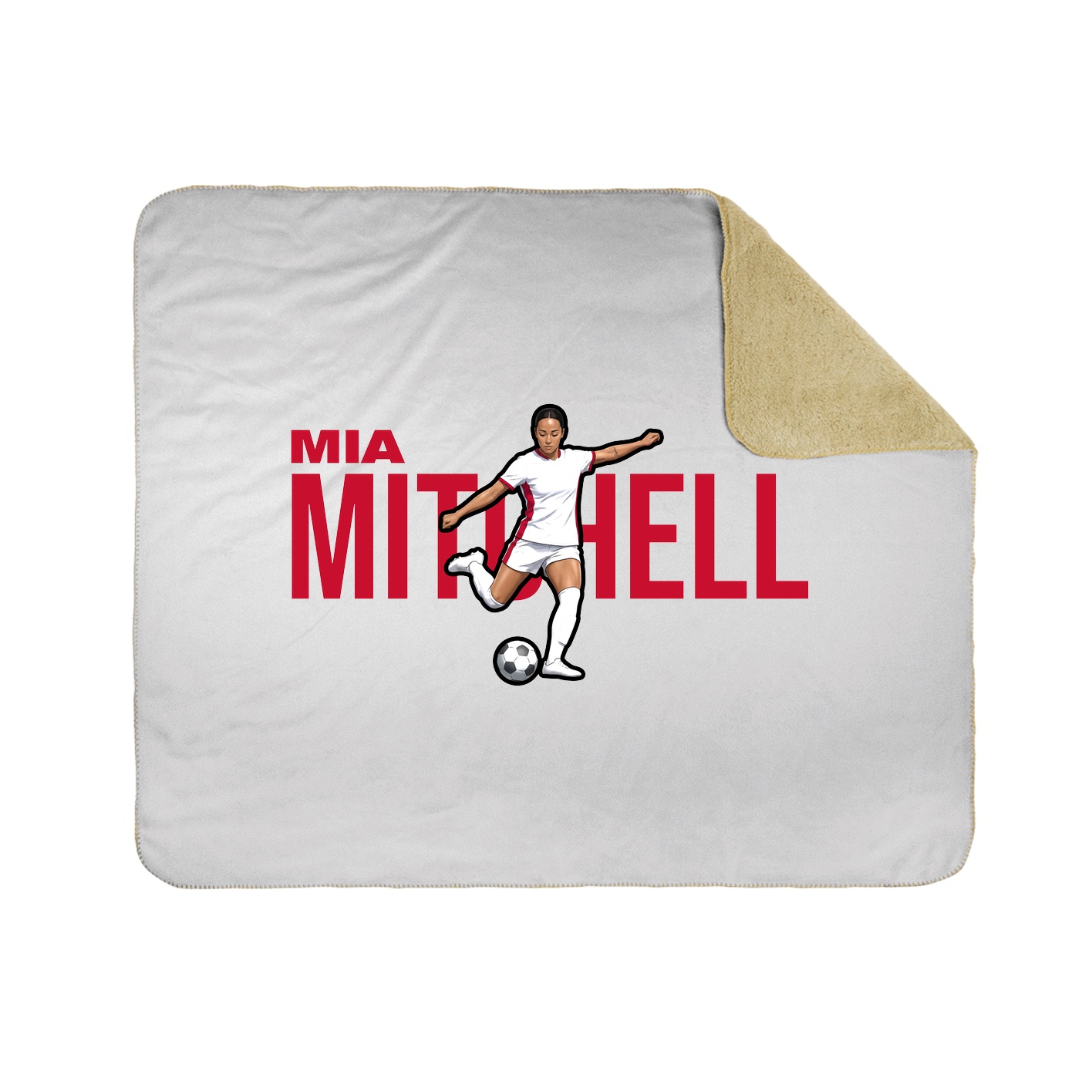 Throw Blanket — Player Name in White