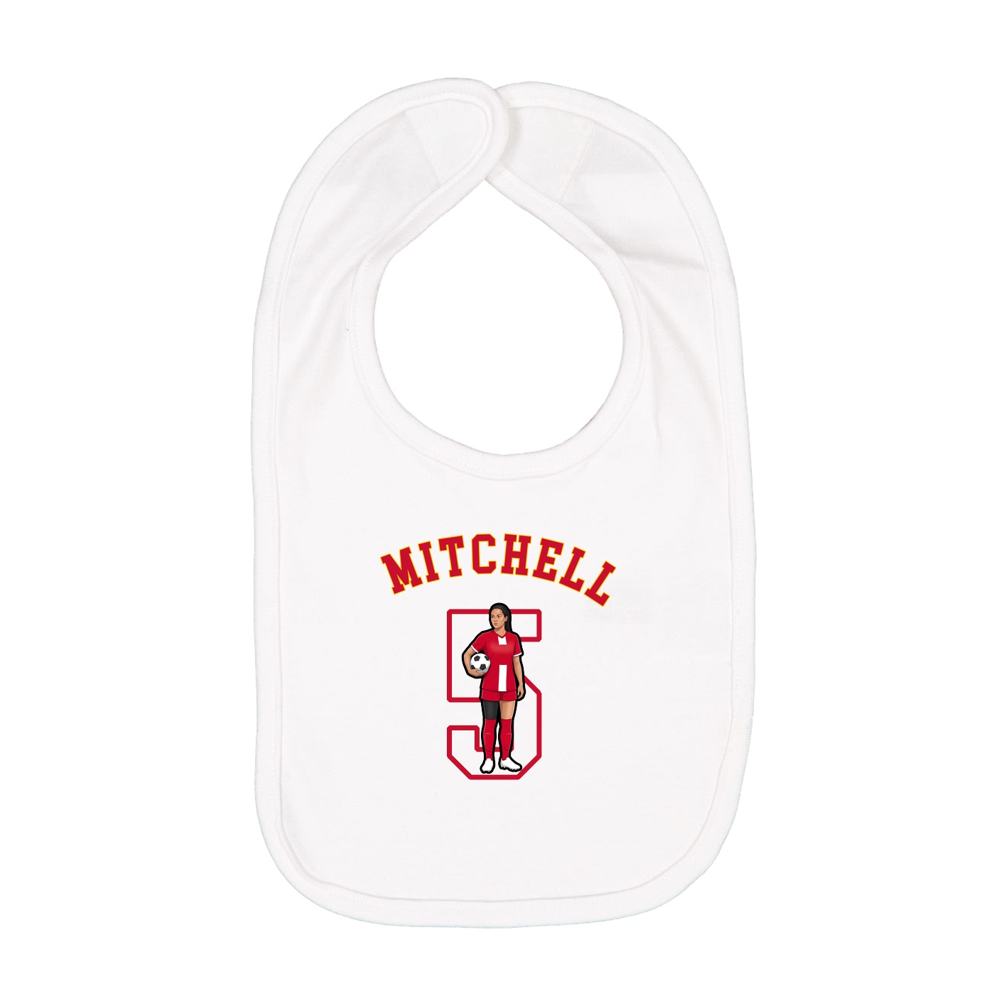 Infant Bib — Shirsey Arch in White
