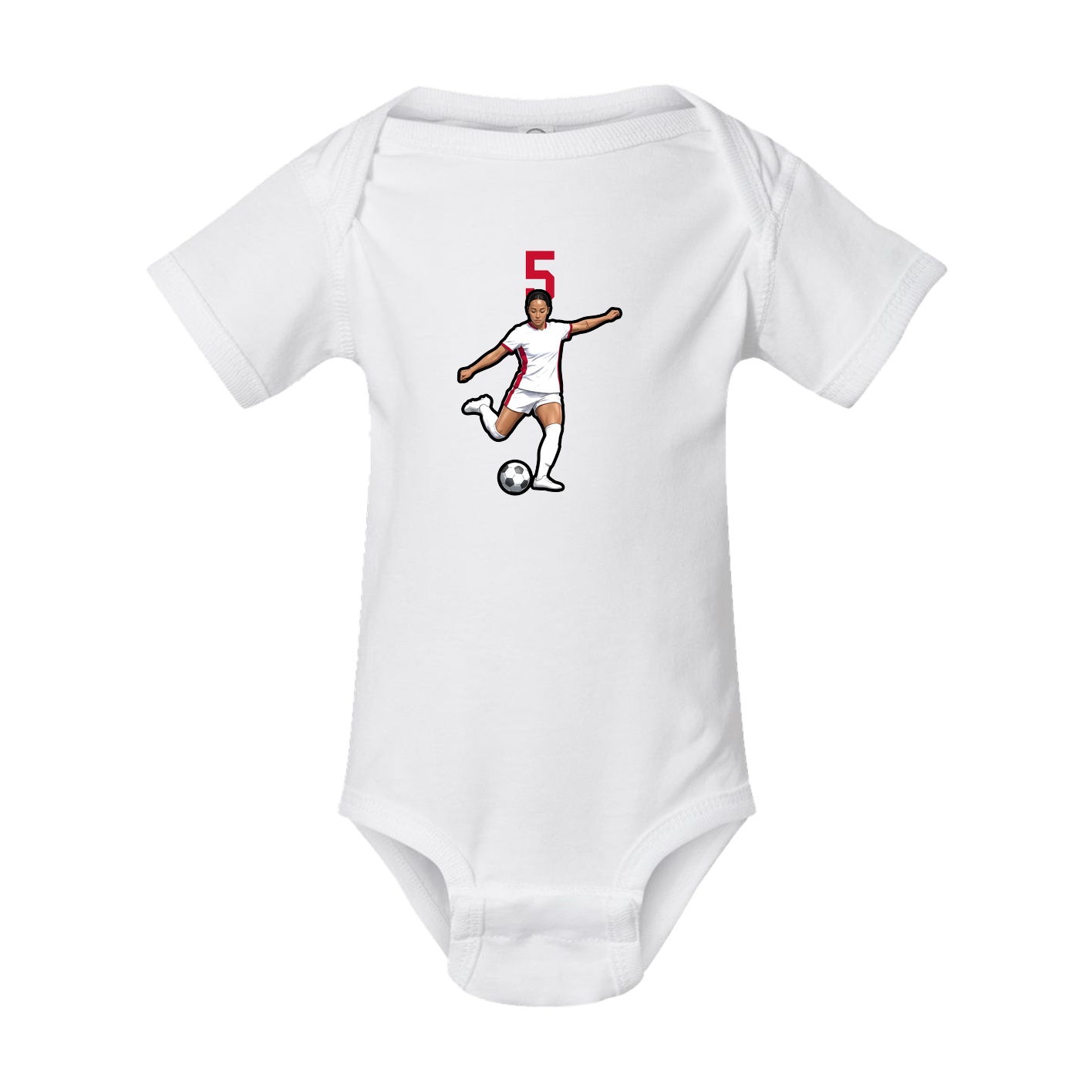 Baby Onesie — Number Top in White