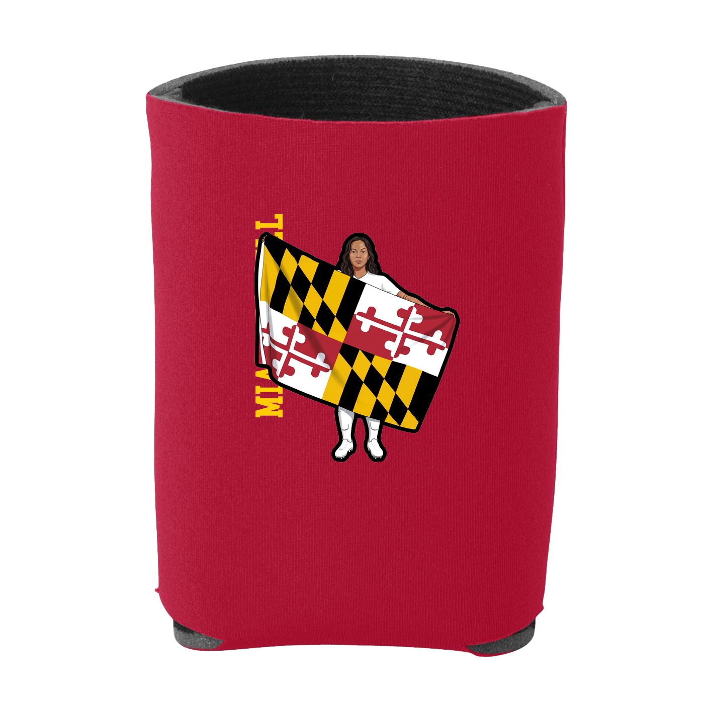 Can Holder — Name Vertical in Red