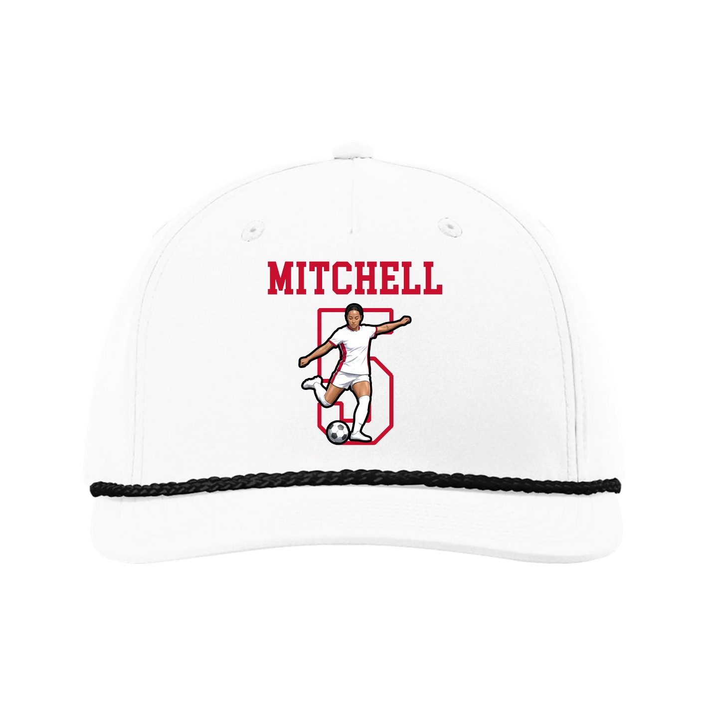 Five-Panel Classic Rope Cap — Shirsey in White