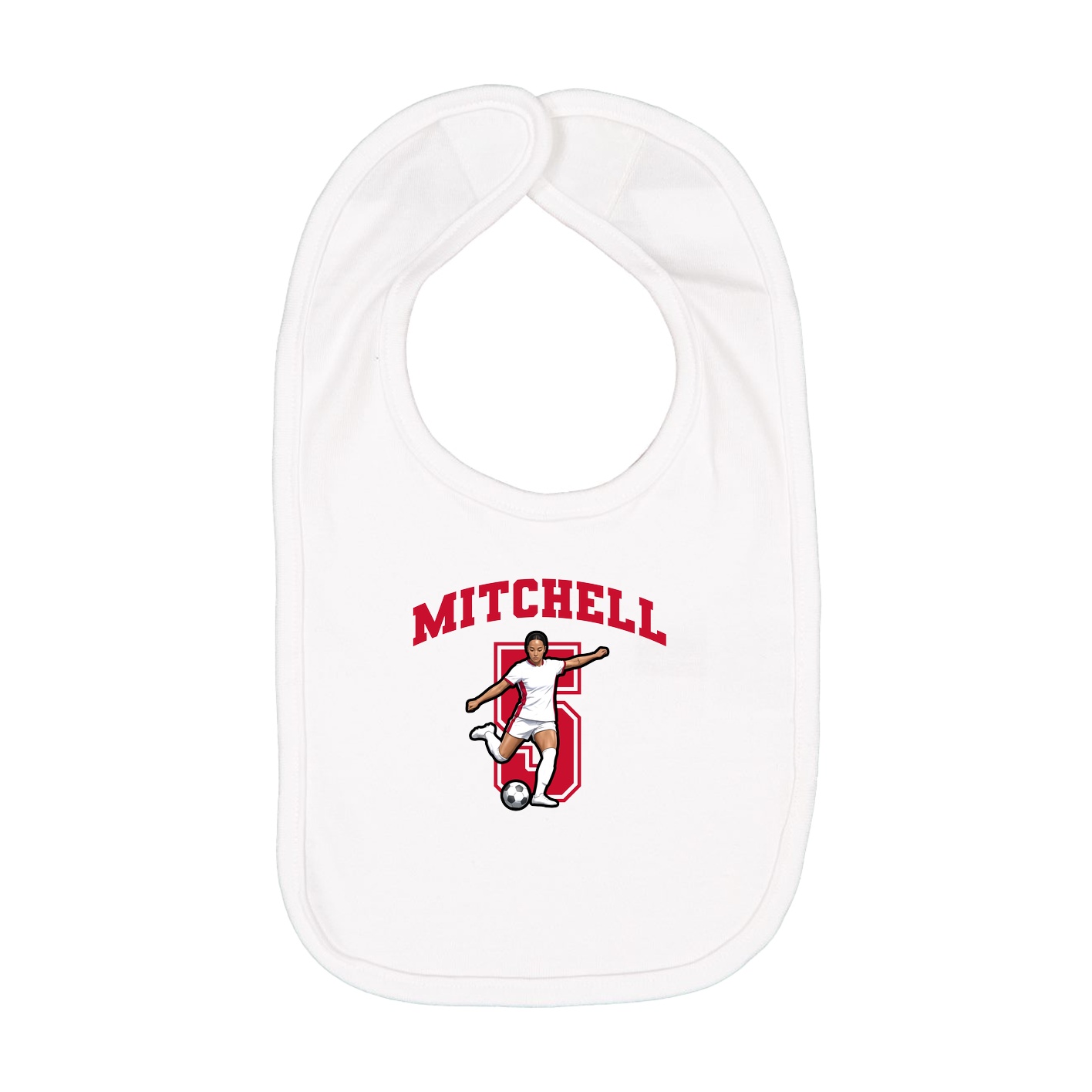 Infant Bib — Number in White