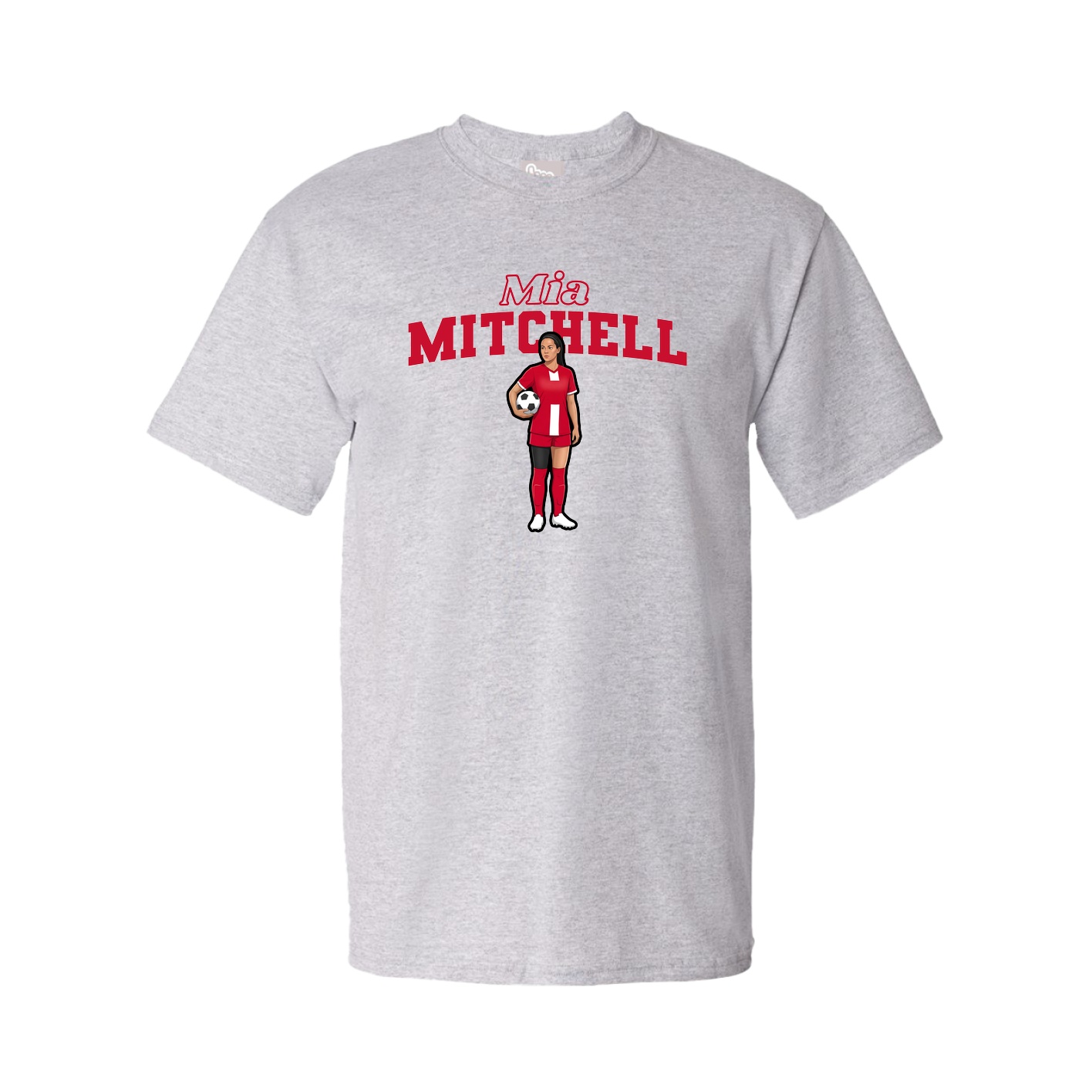 Youth Tee — Name Arch in Grey