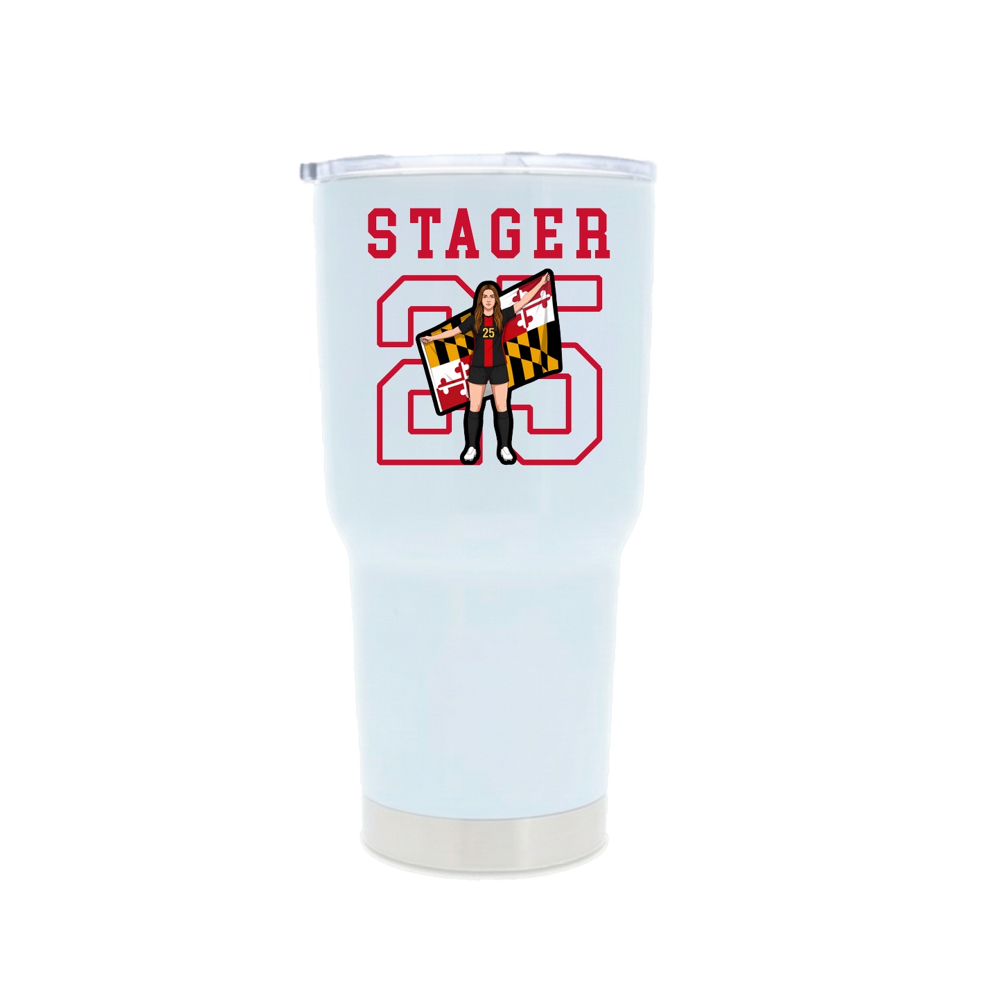 30oz Stainless Steel Tumbler — Shirsey in White