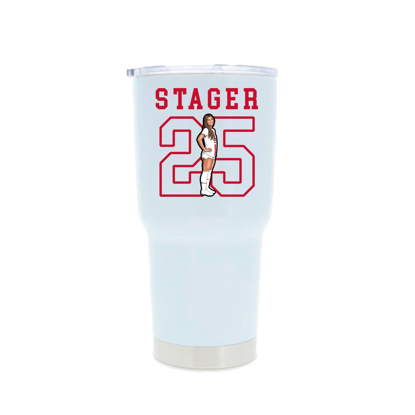 30oz Stainless Steel Tumbler — Shirsey in White