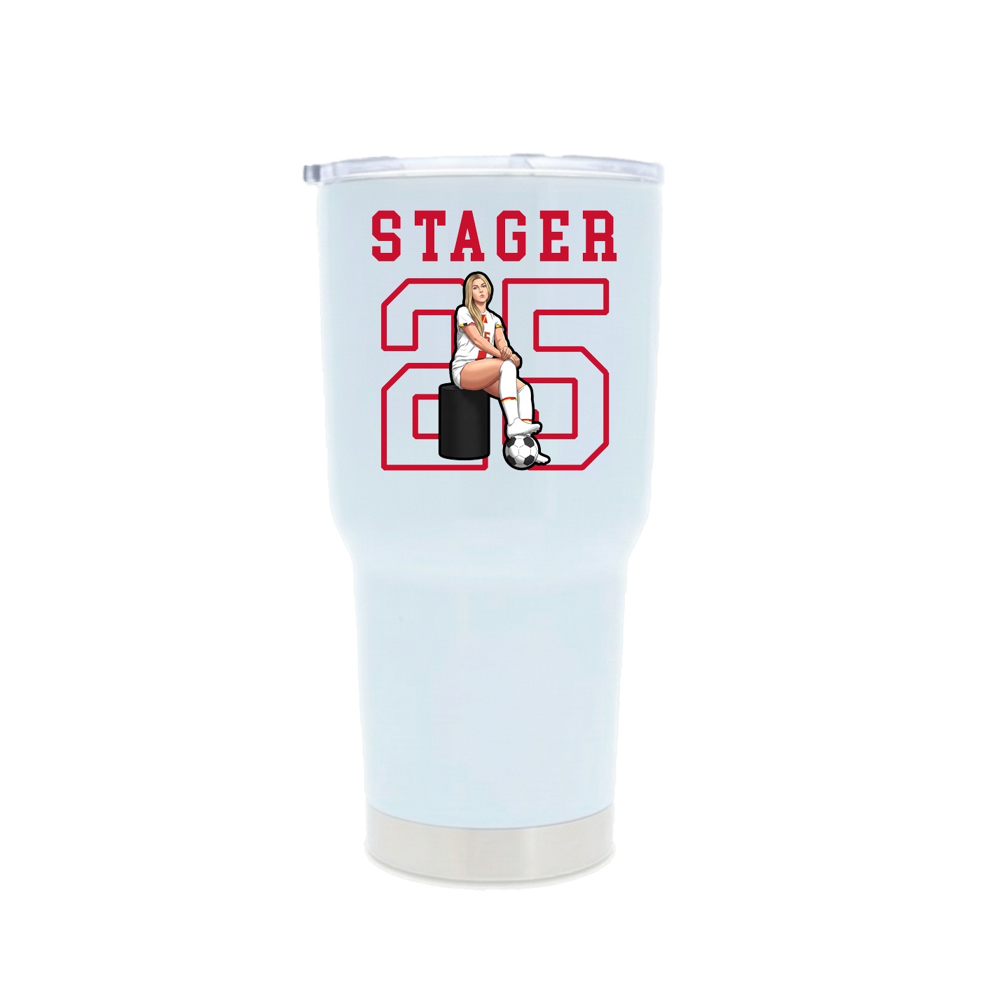 30oz Stainless Steel Tumbler — Shirsey in White