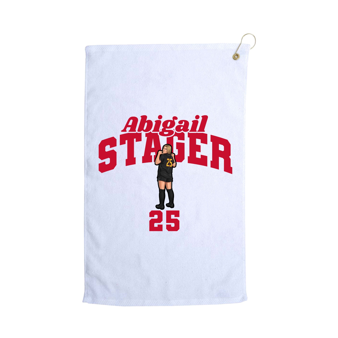 Golf Towel — Signature Arch in White