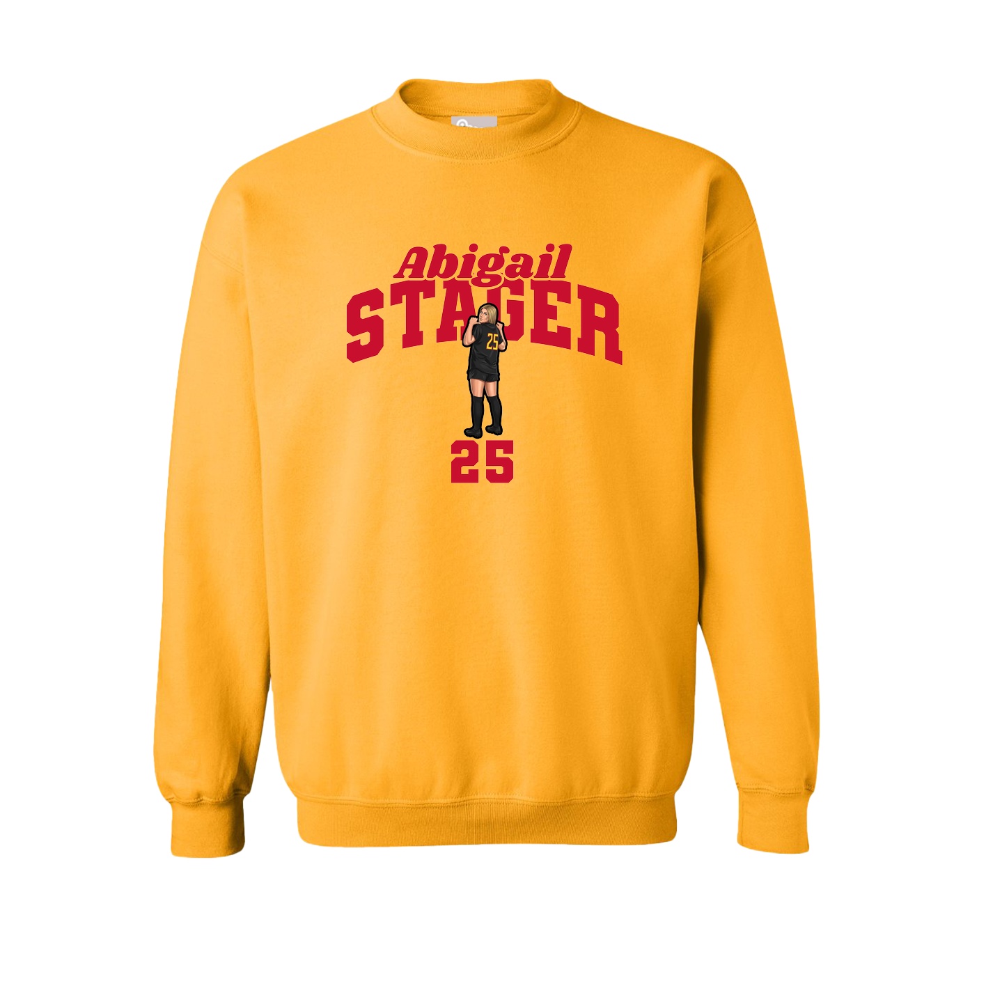 Fleece Crew — Signature Arch in Gold