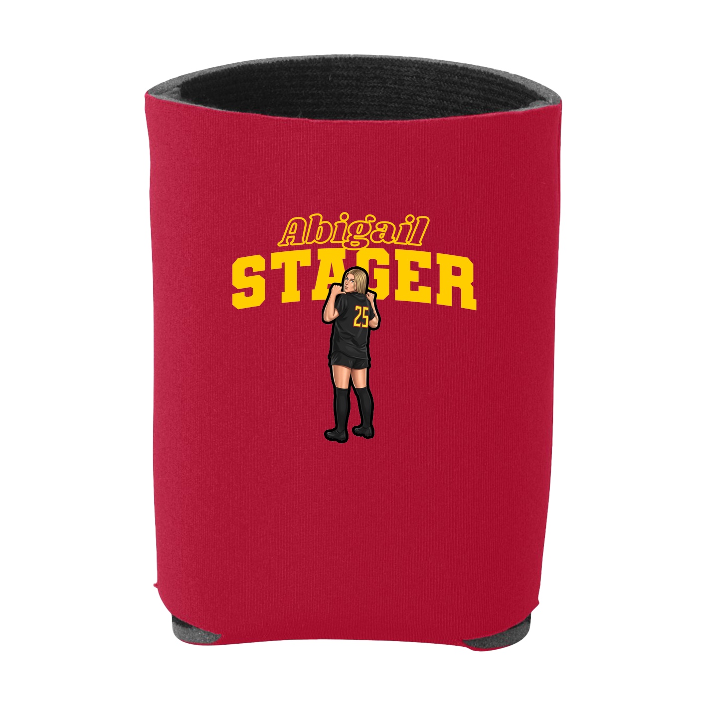 Can Holder — Name Arch in Red