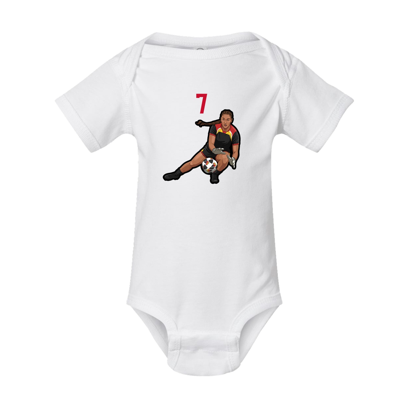 Baby Onesie — Number Top in White