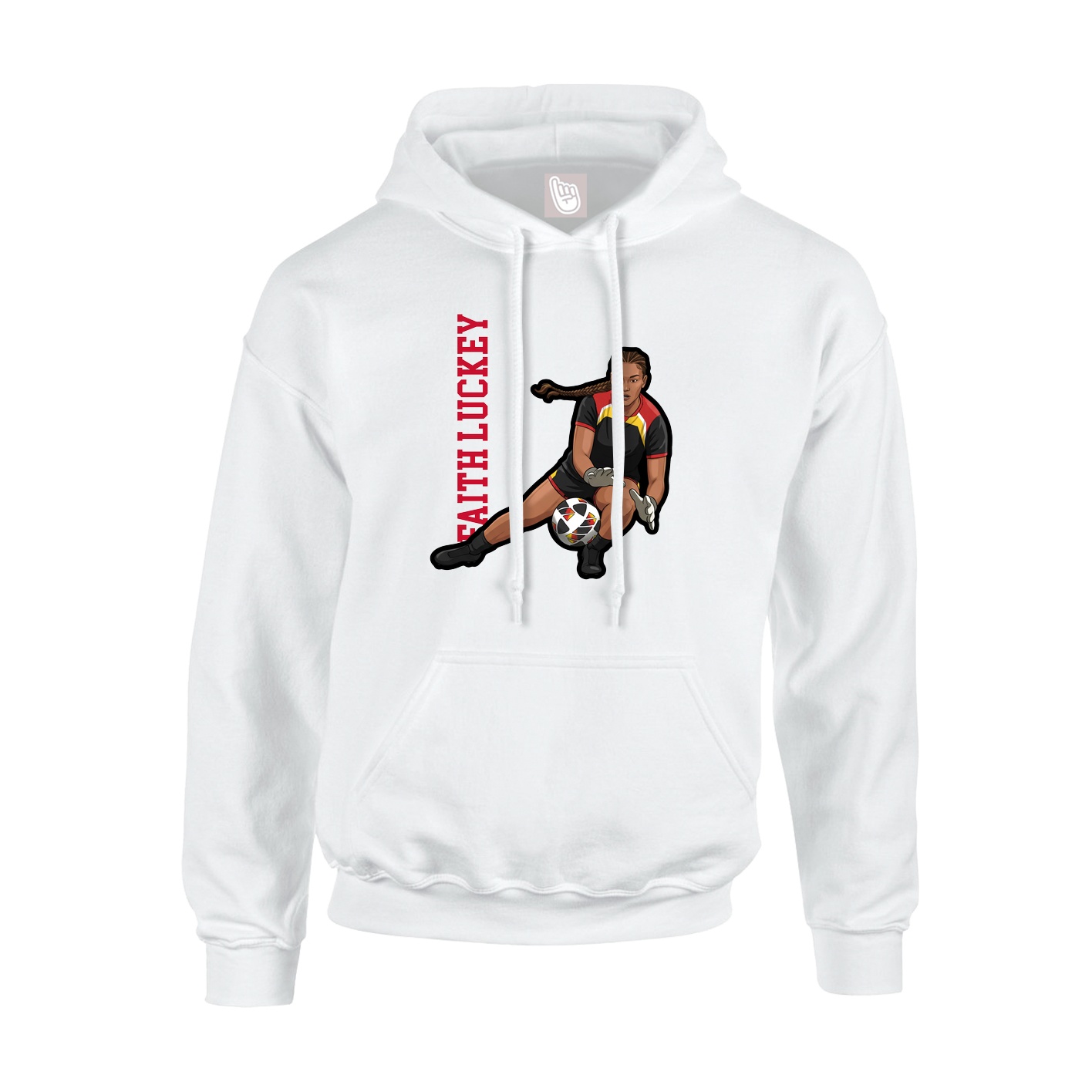 Hoodie — Name Vertical in White