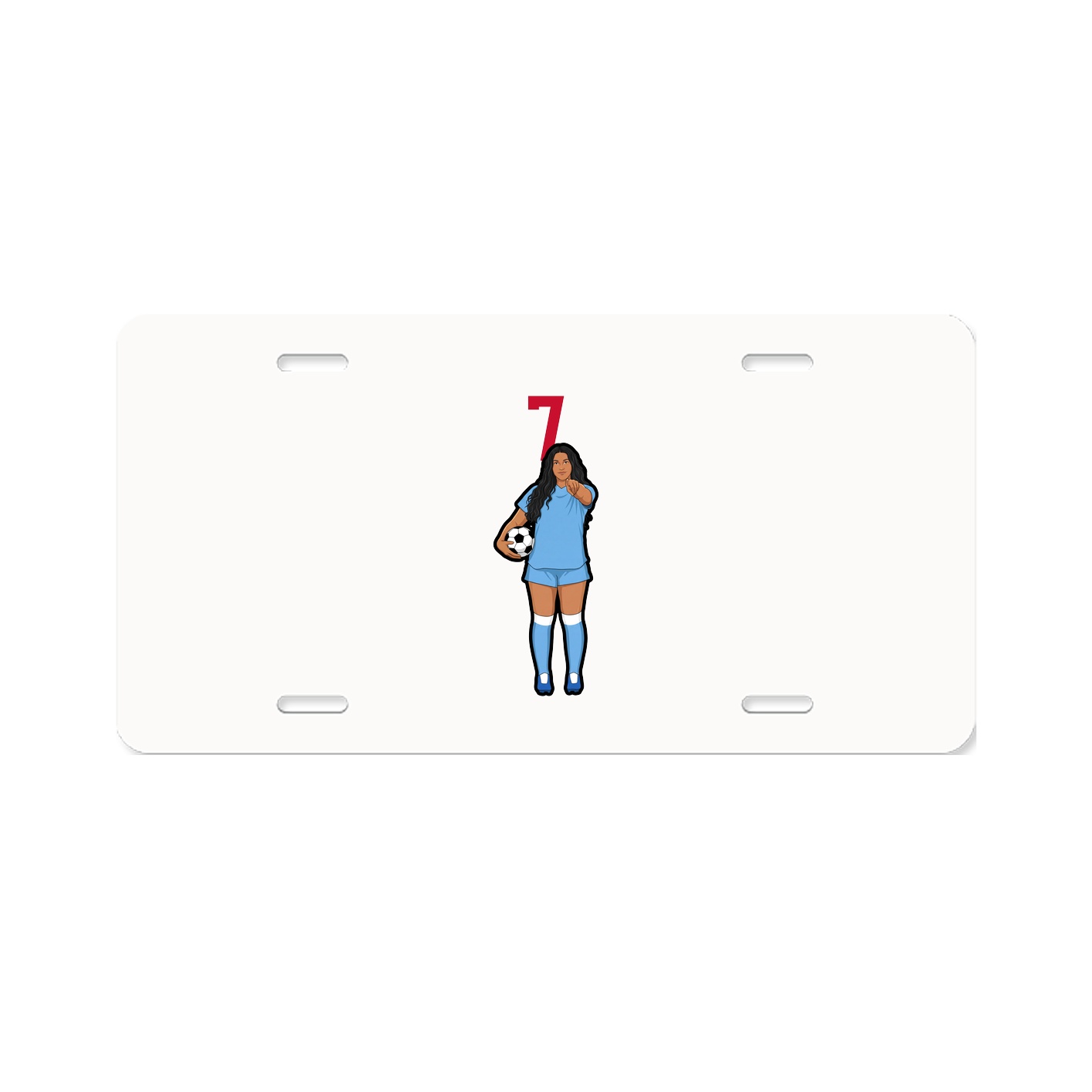 License Plate — Number Top in Classic