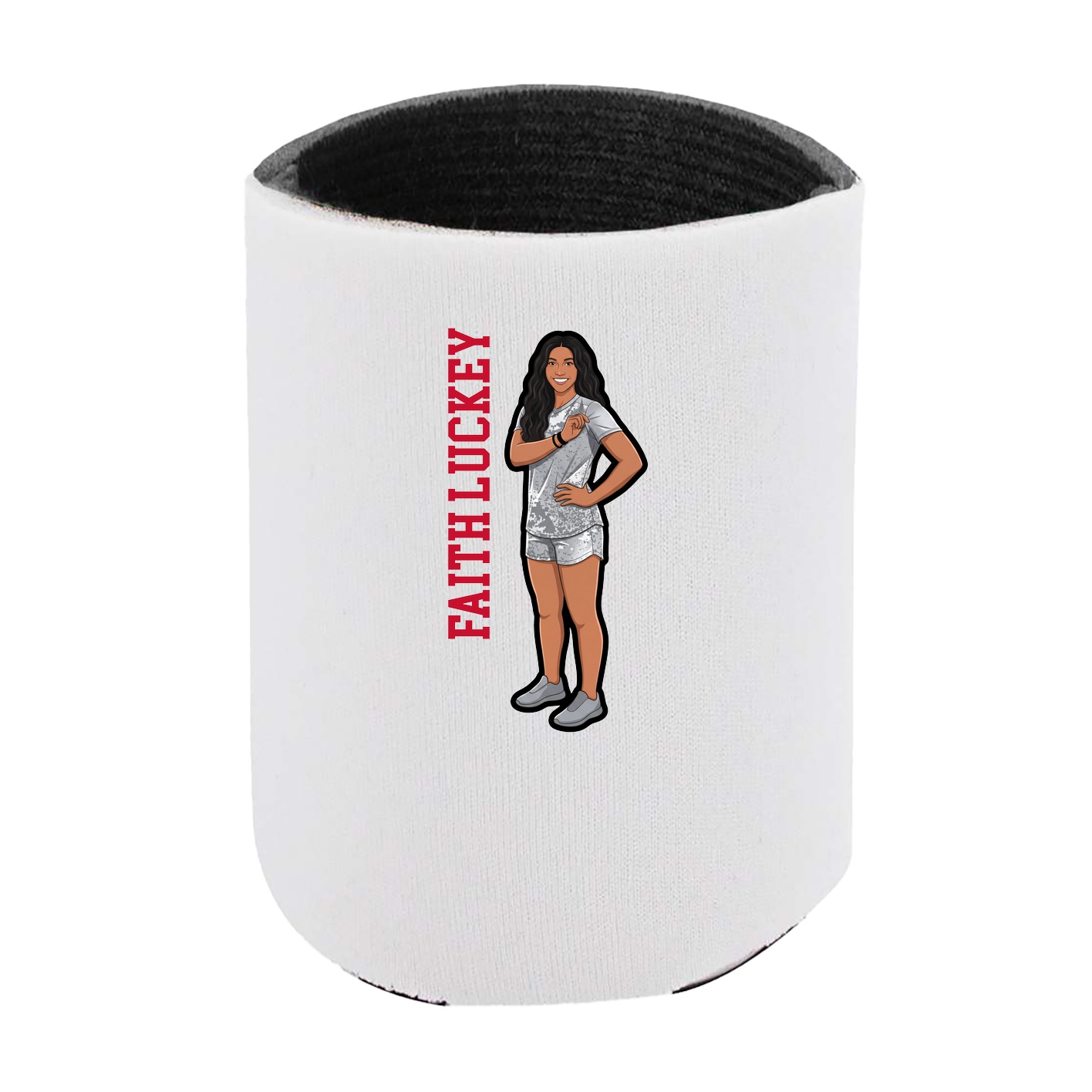 Can Holder — Name Vertical in White