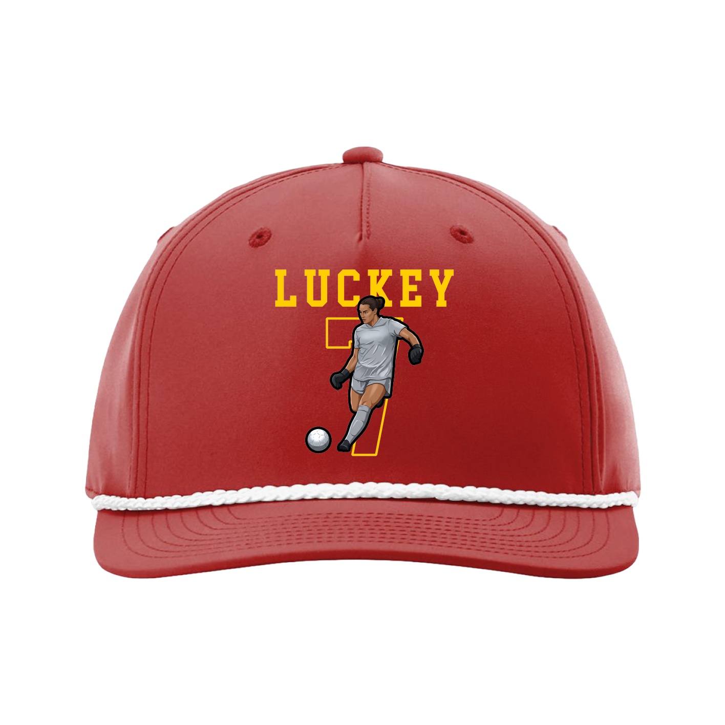 Five-Panel Classic Rope Cap — Shirsey in Red