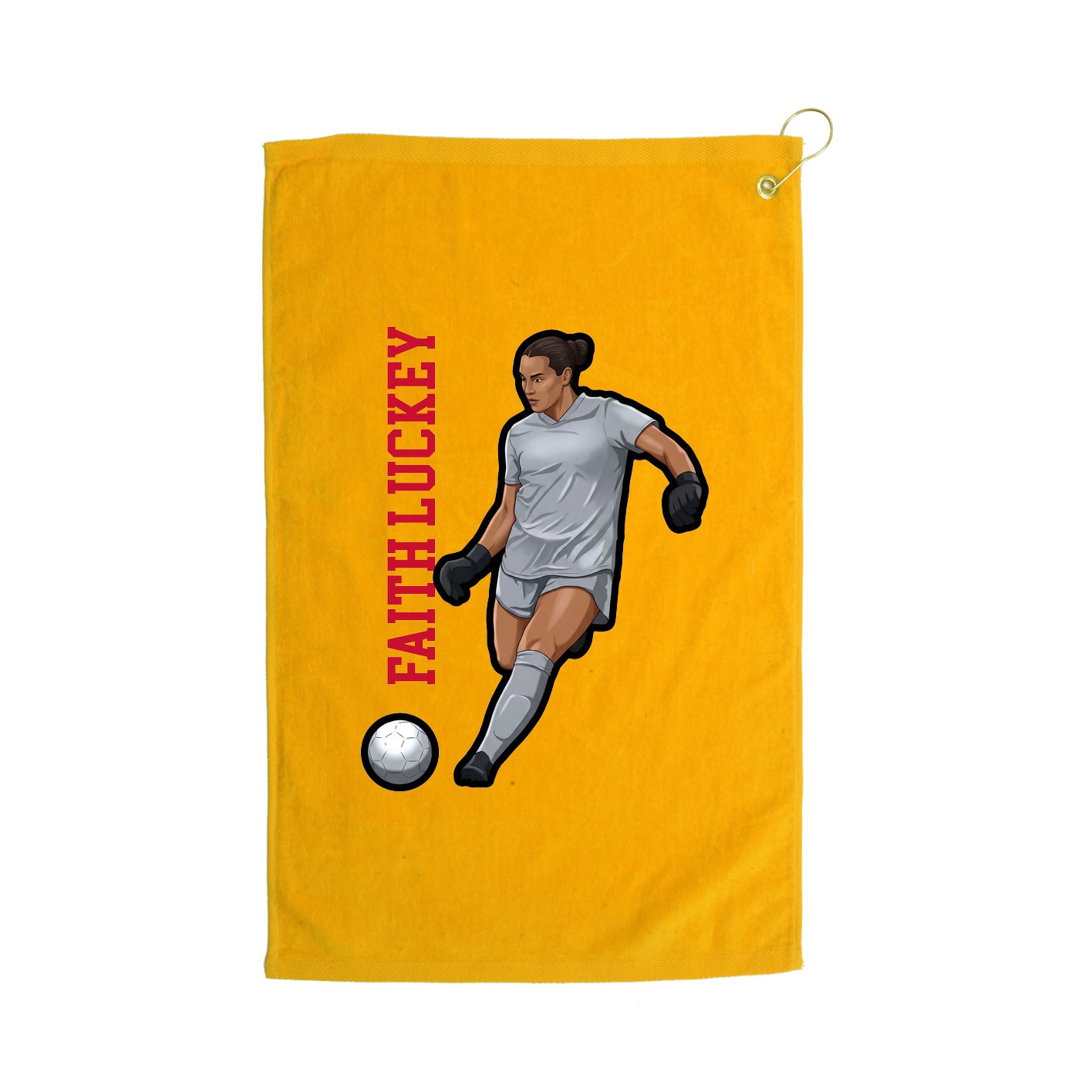 Golf Towel — Name Vertical in Gold