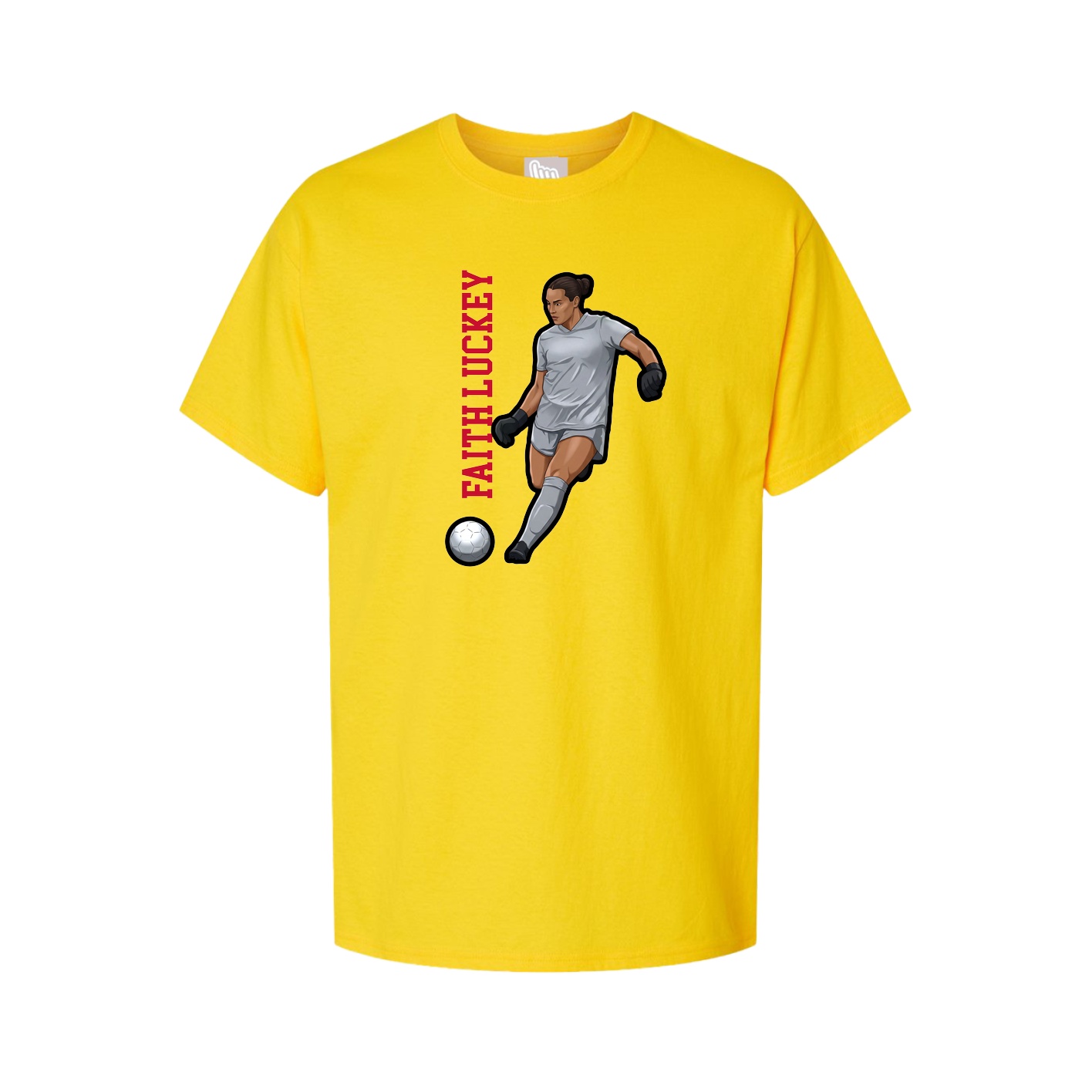 Tee — Name Vertical in Gold