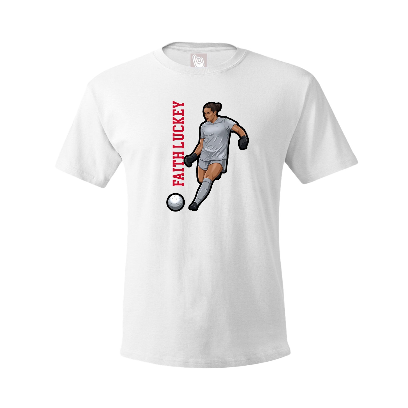 Youth Tee — Name Vertical in White