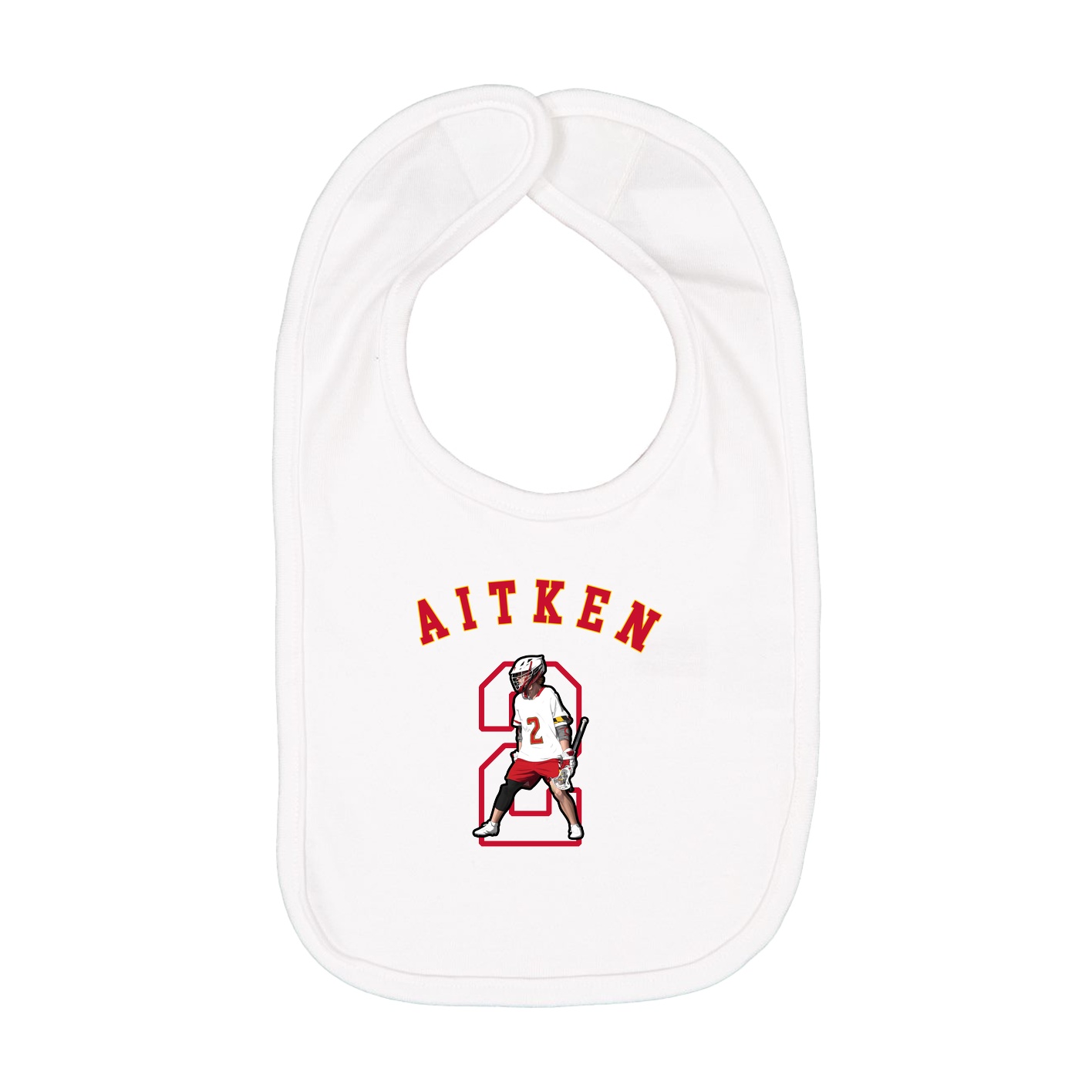 Infant Bib — Shirsey Arch in White