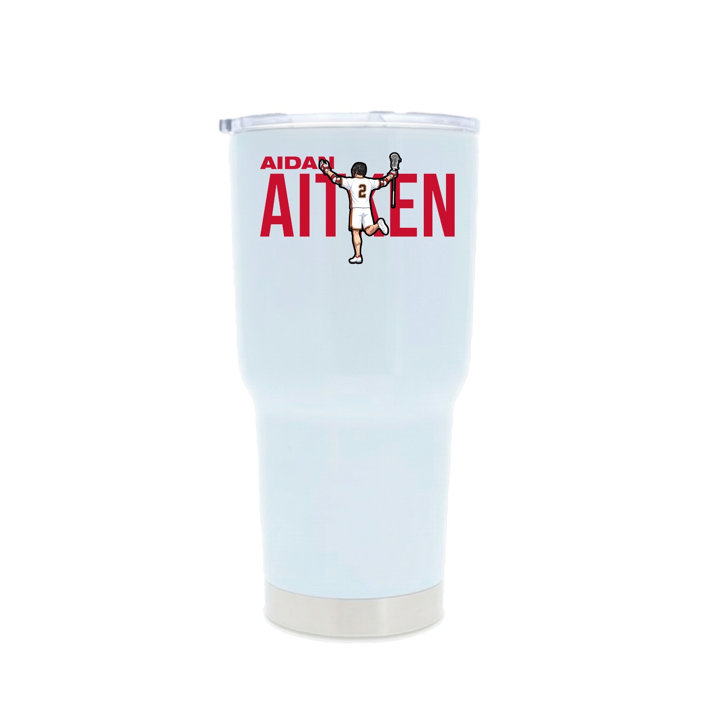 30oz Stainless Steel Tumbler — Player Name in White
