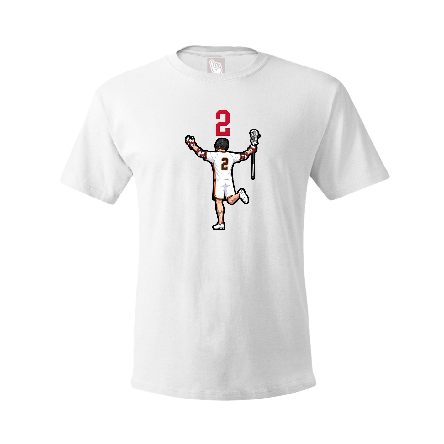 Youth Tee — Number Top in White