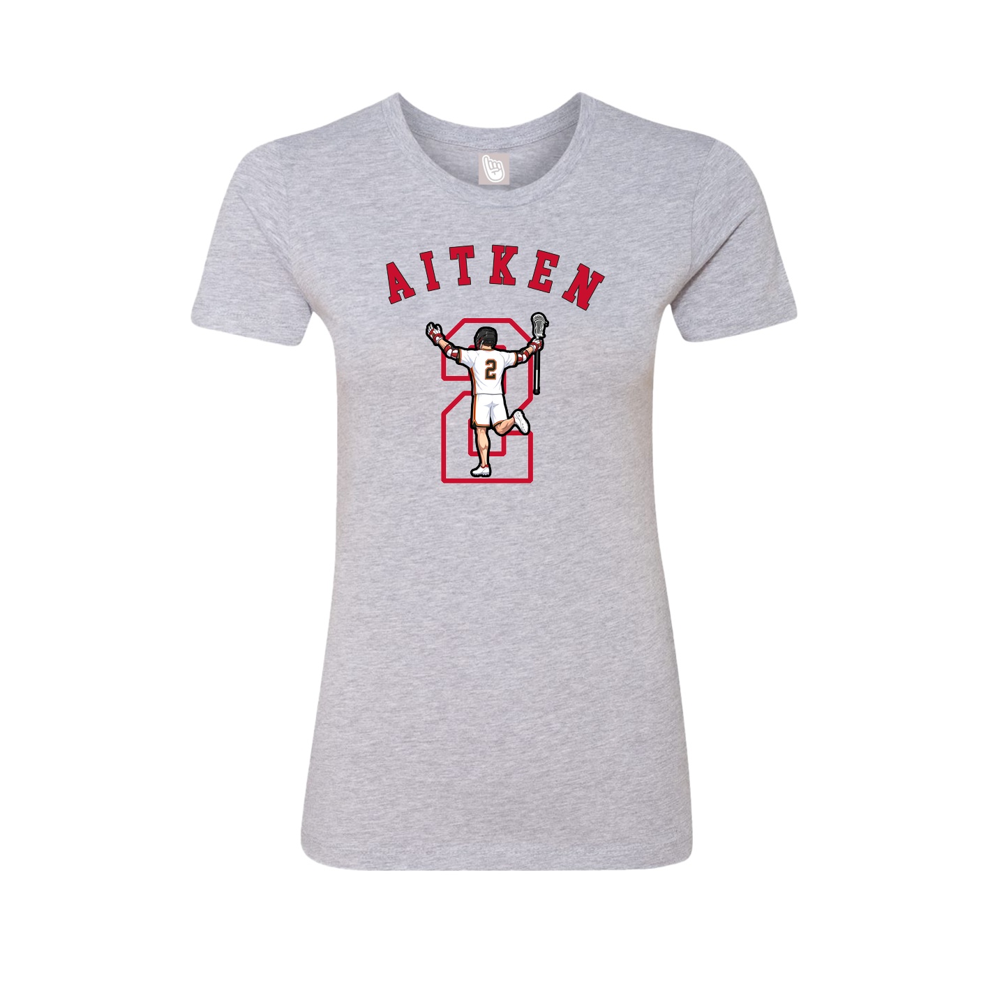 Fitted Women's Tee — Shirsey Arch in Grey