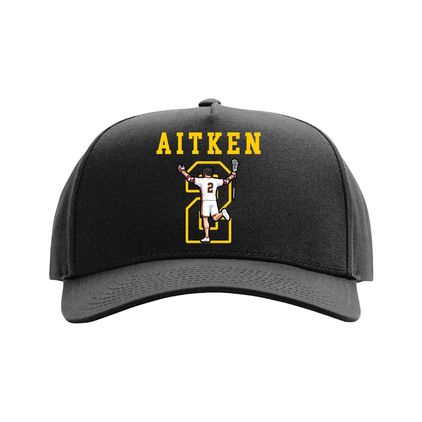 Full Fabric Five-Panel Champ Cap — Shirsey in Black