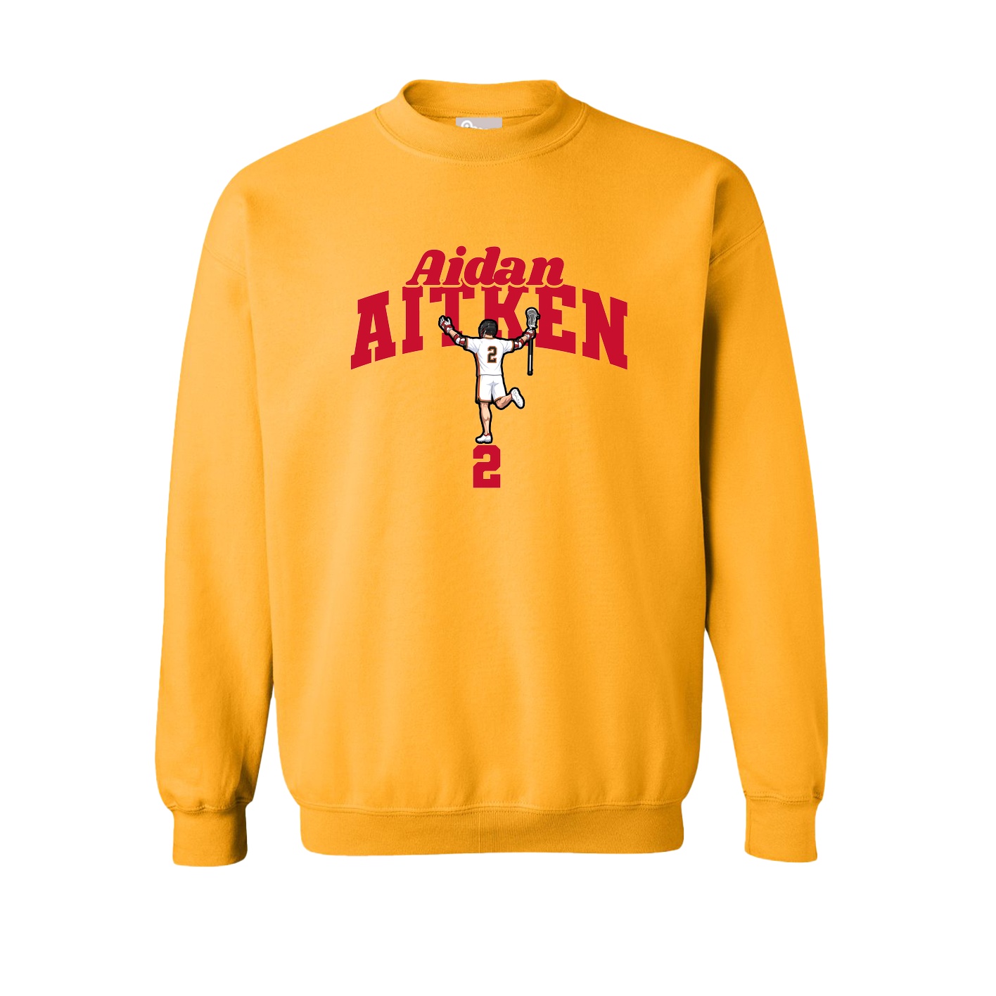 Fleece Crew — Signature Arch in Gold