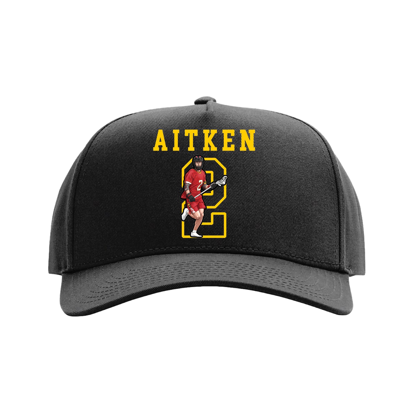 Full Fabric Five-Panel Champ Cap — Shirsey in Black