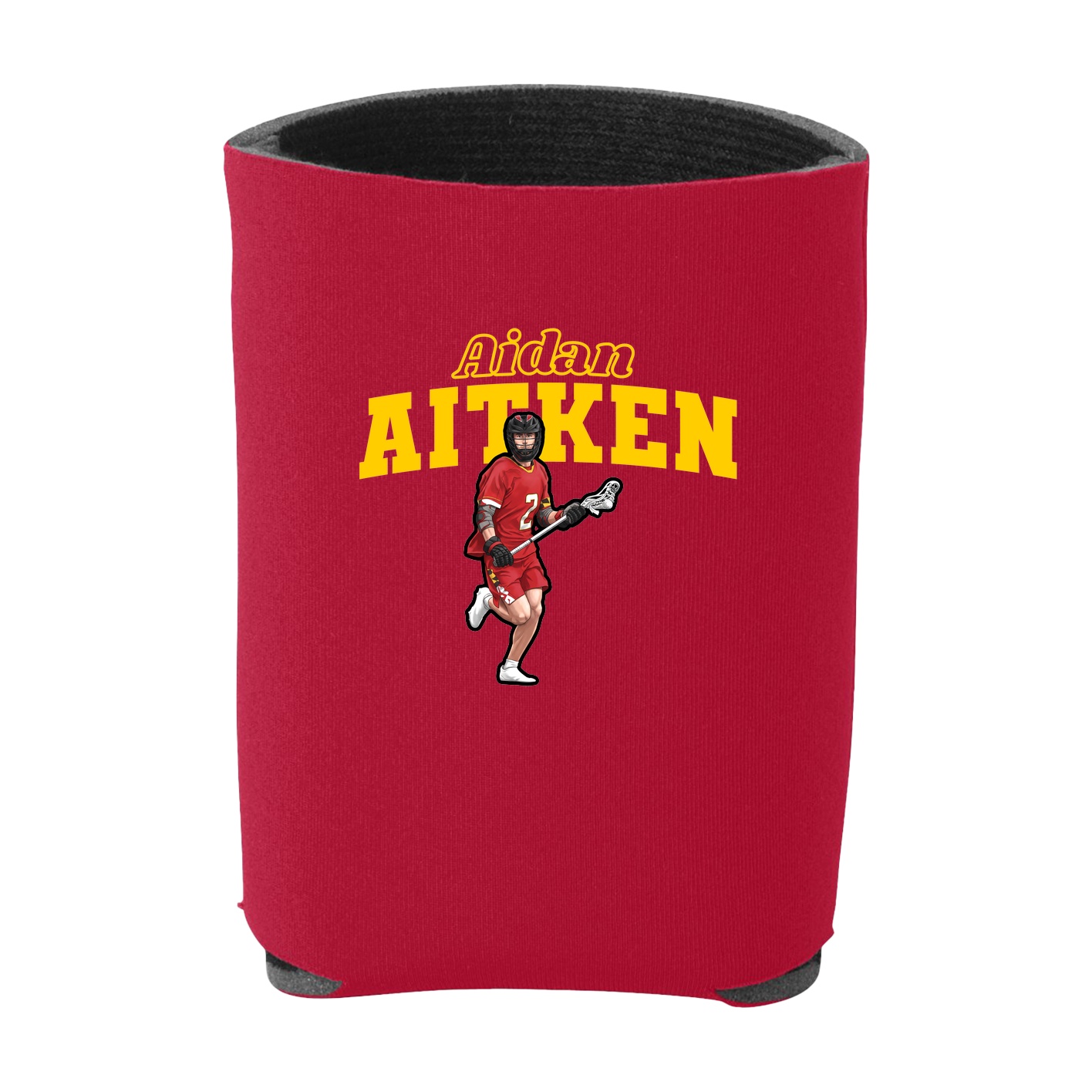 Can Holder — Name Arch in Red