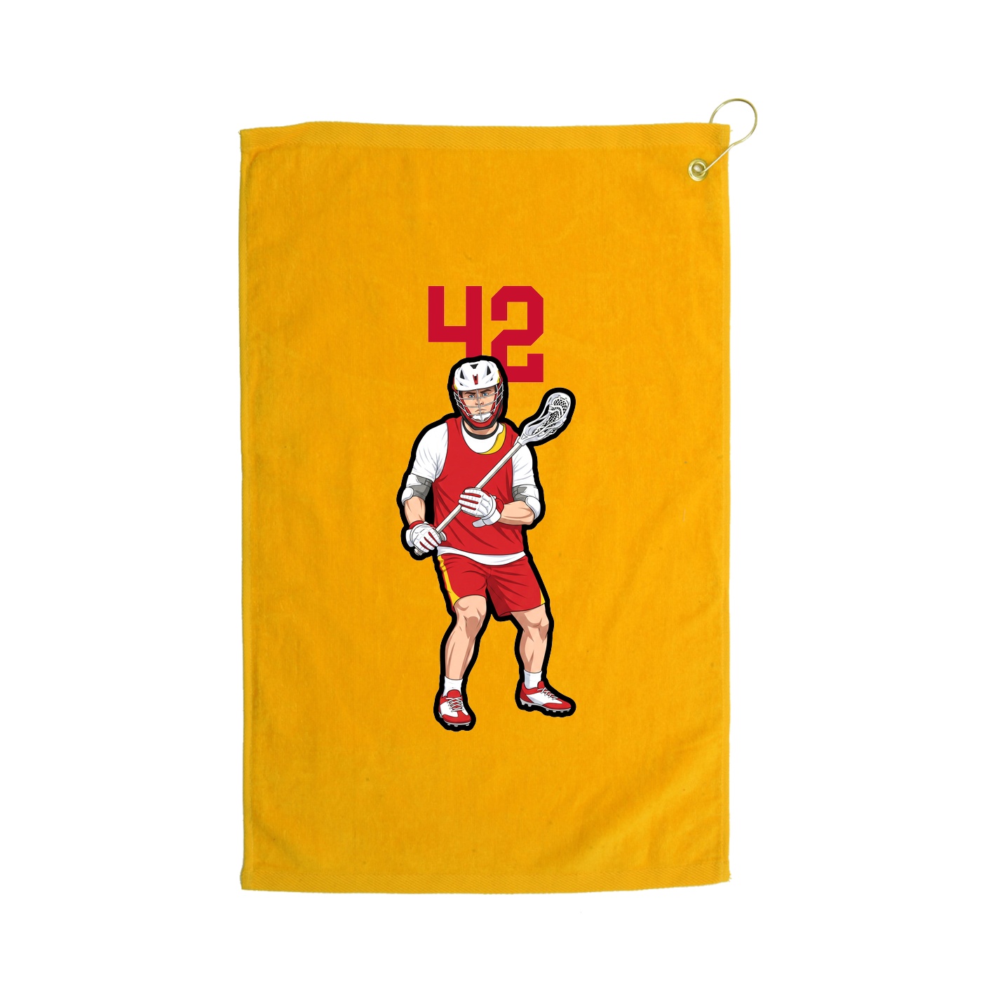 Golf Towel — Number Top in Gold
