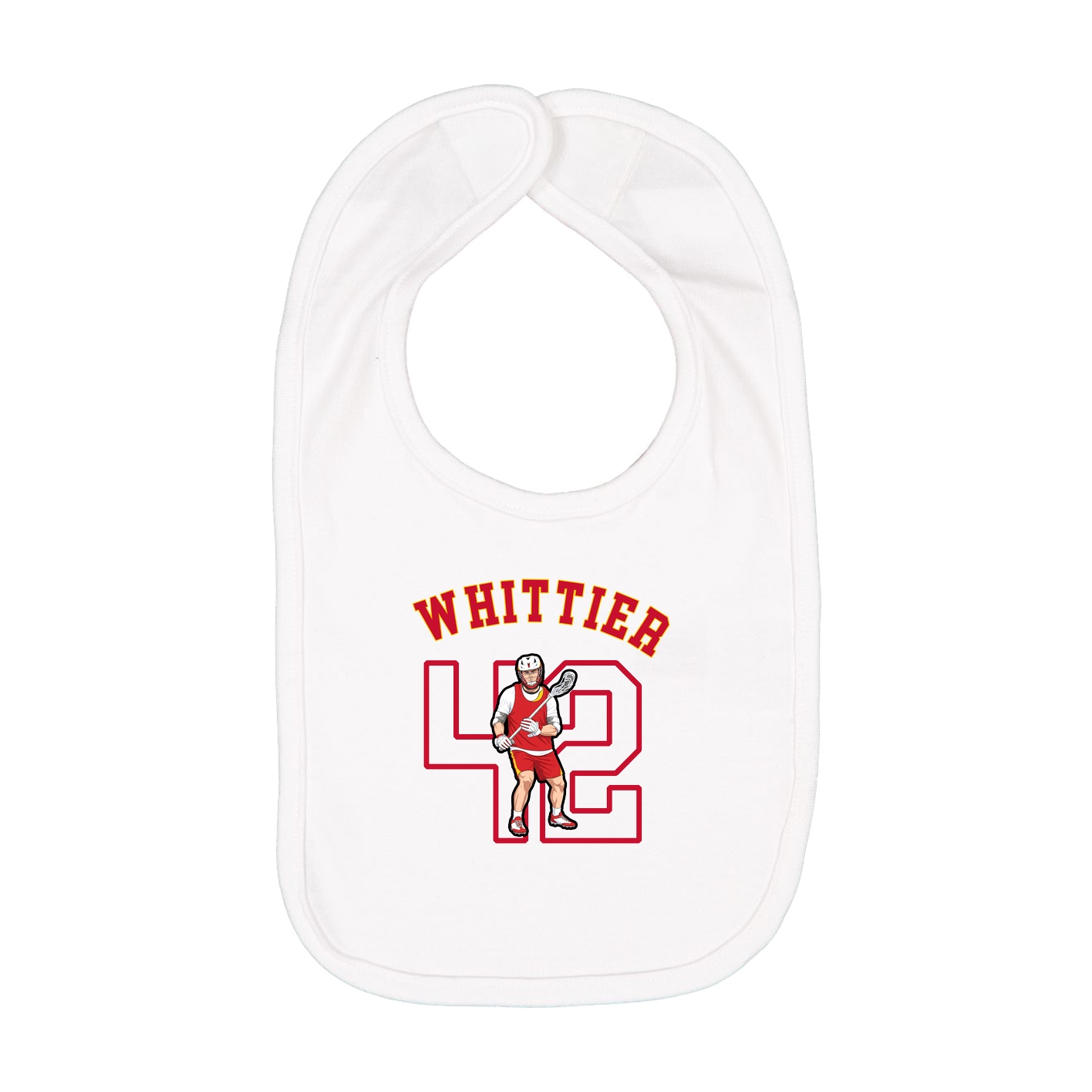 Infant Bib — Shirsey Arch in White