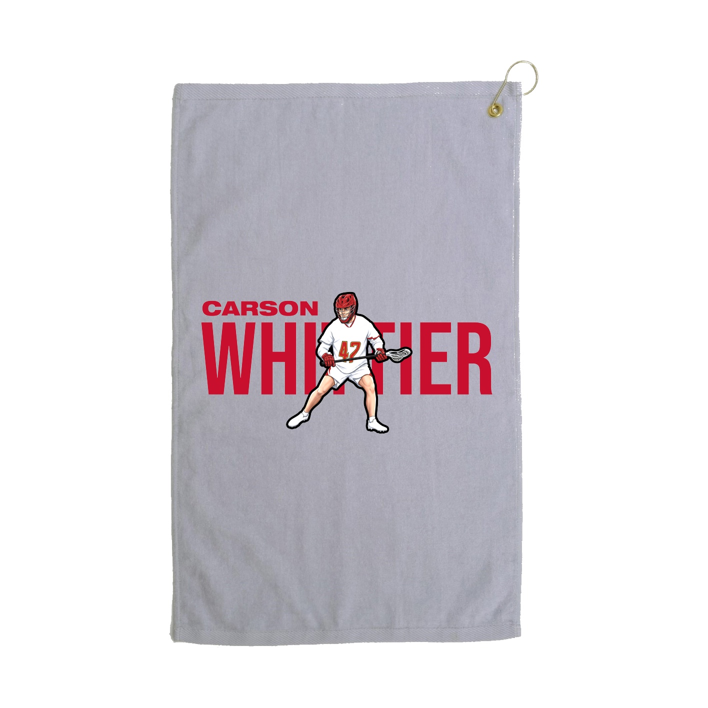 Golf Towel — Player Name in Grey