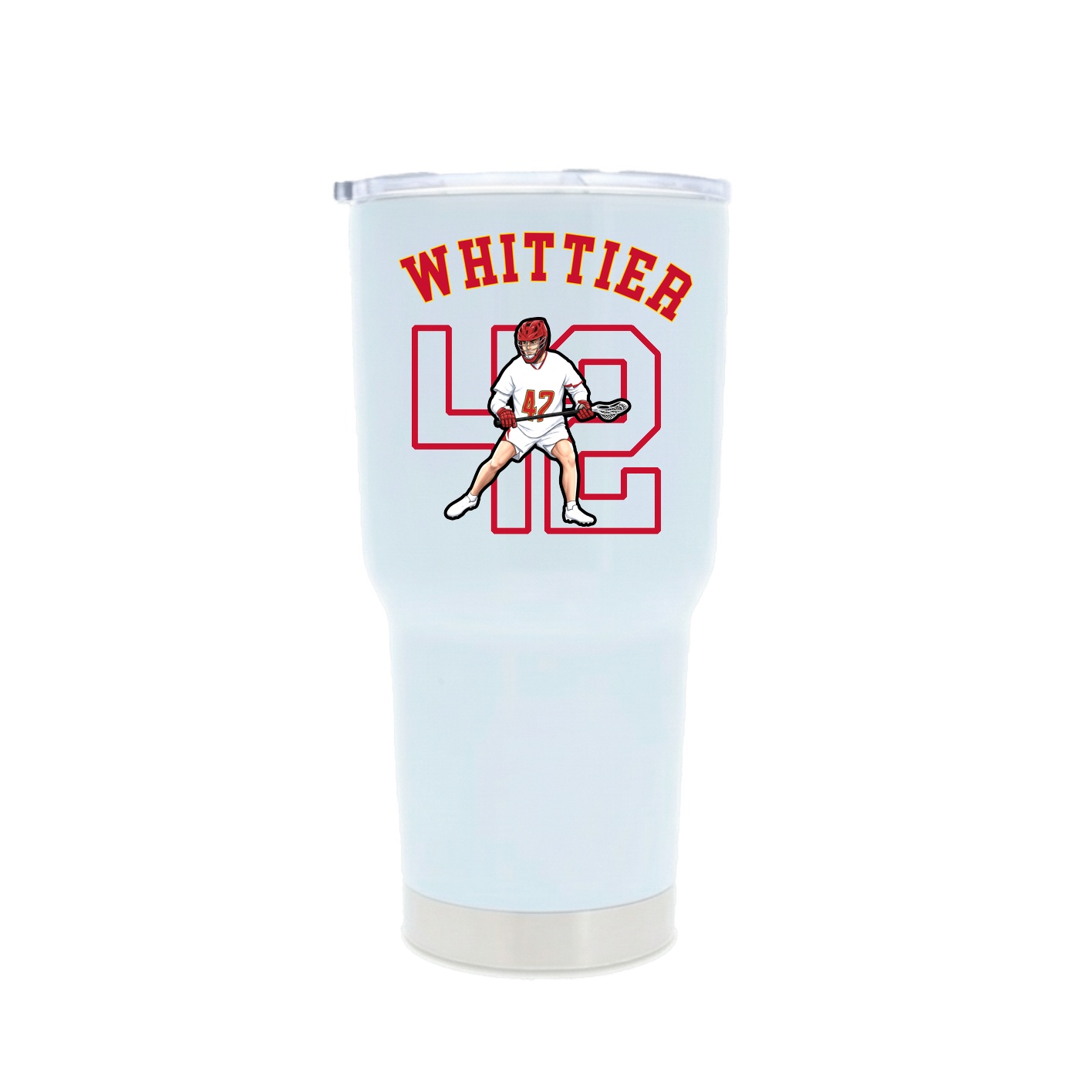 30oz Stainless Steel Tumbler — Shirsey Arch in White