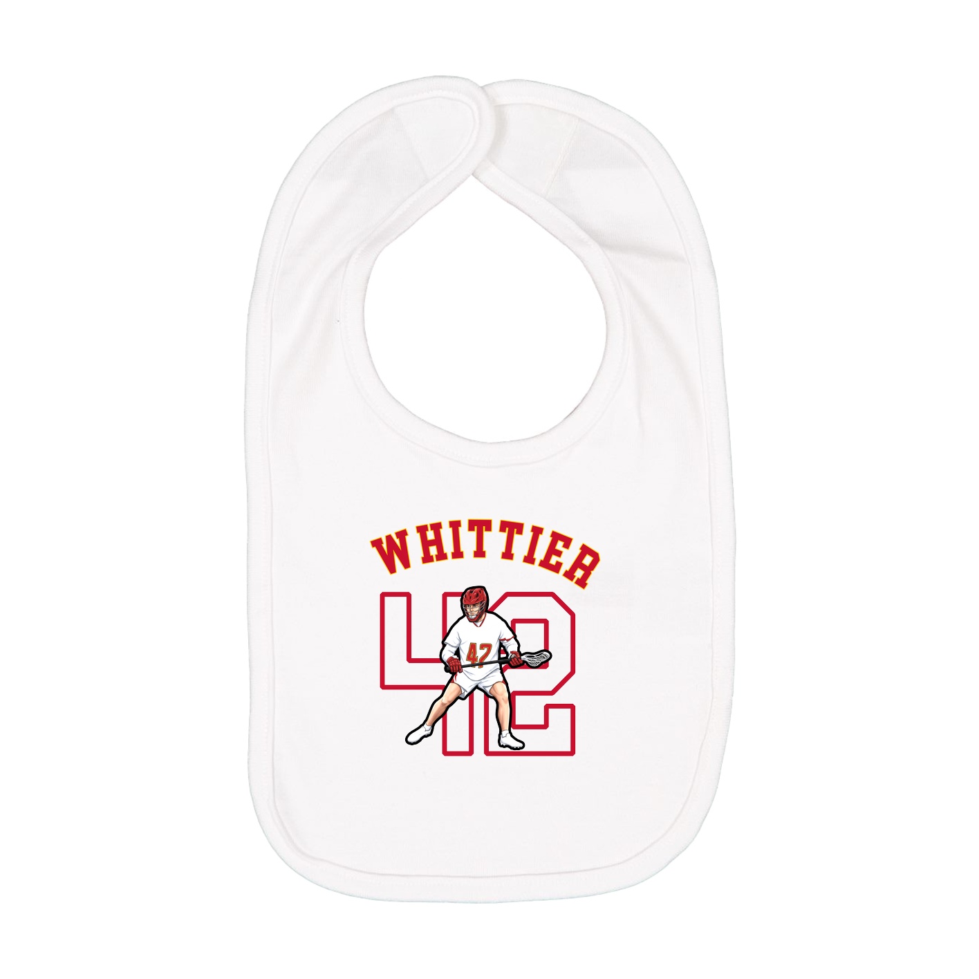 Infant Bib — Shirsey Arch in White
