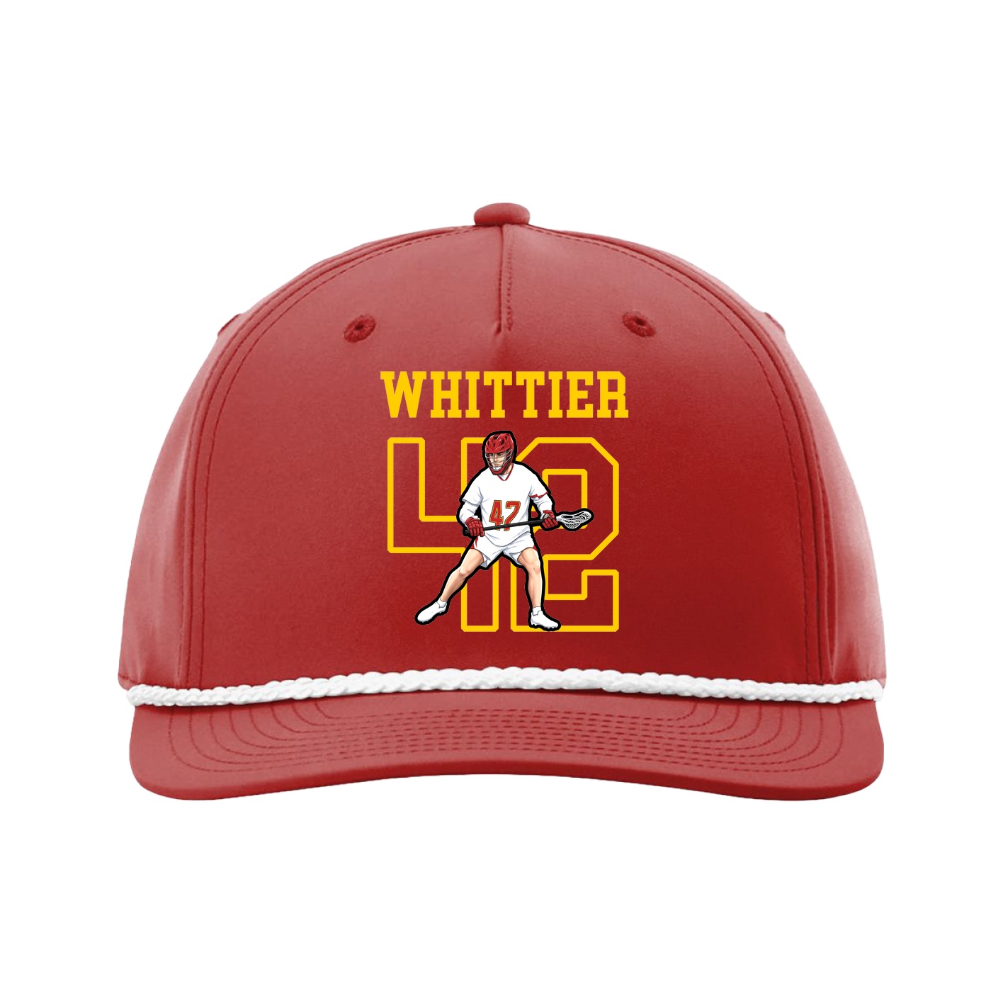 Five-Panel Classic Rope Cap — Shirsey in Red