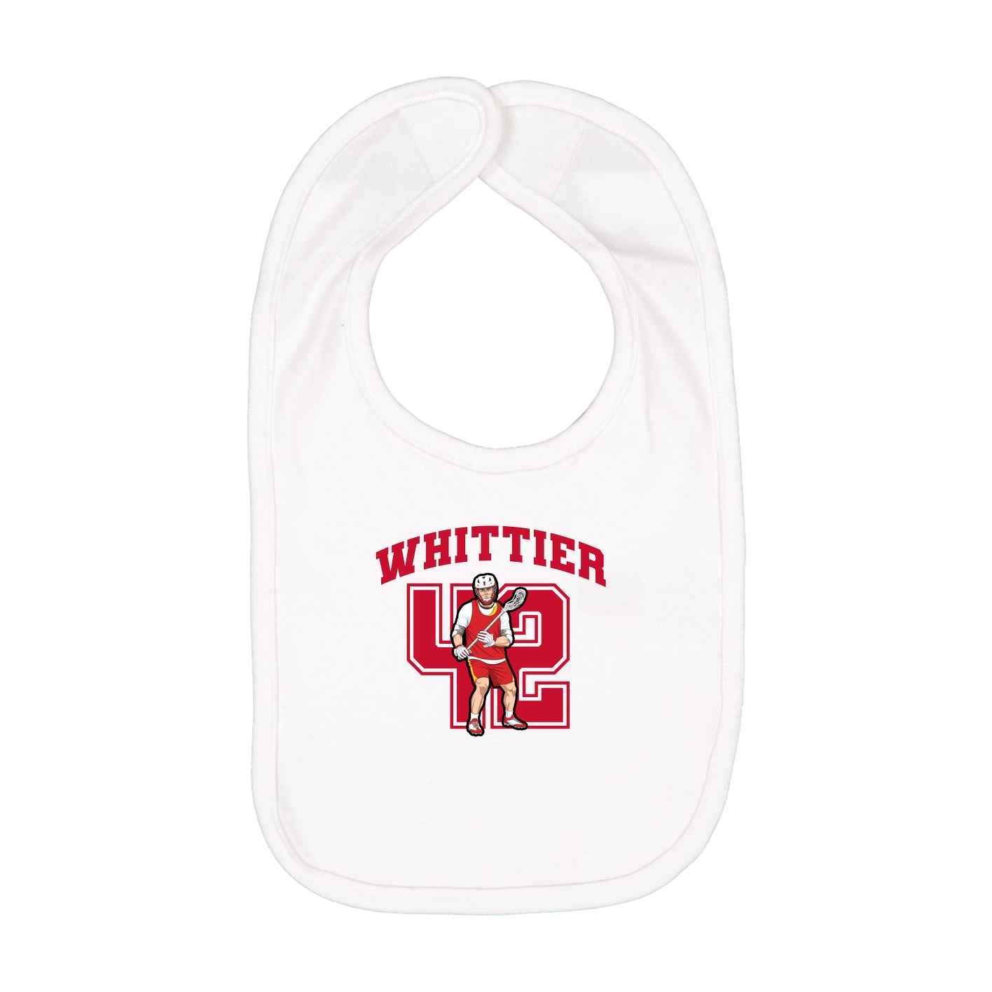Infant Bib — Number in White