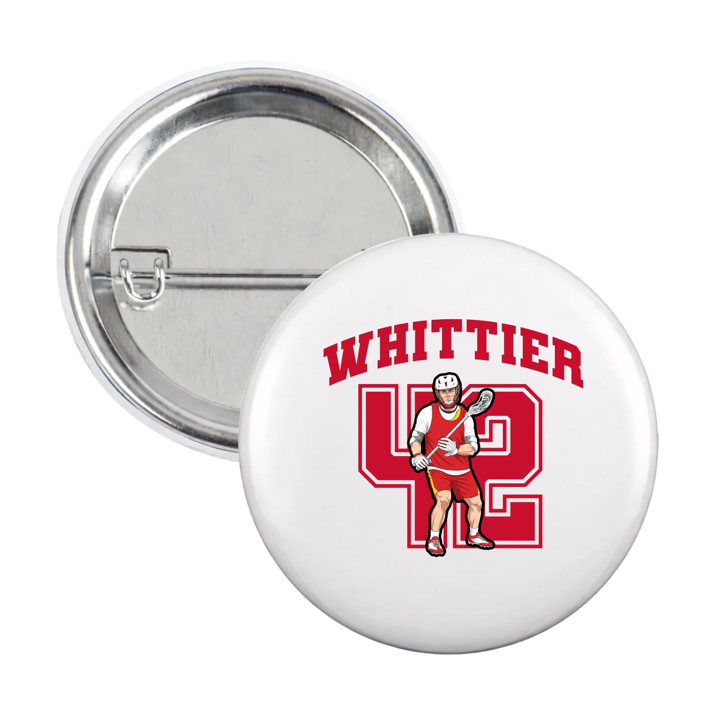 Game Day Button — Number in White