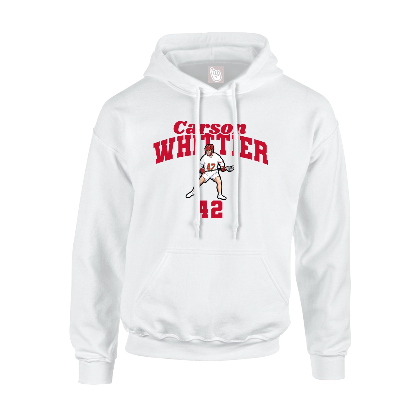 Youth Hoodie — Signature Arch in White