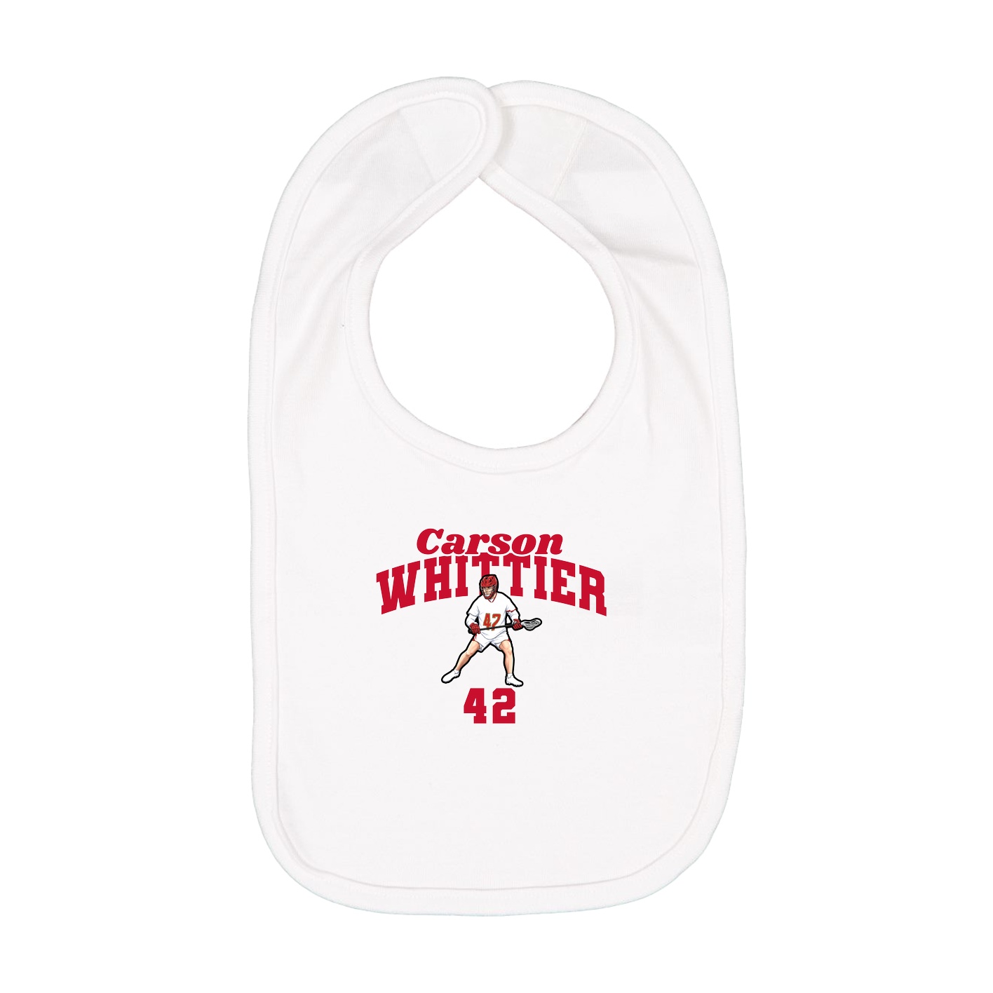 Infant Bib — Signature Arch in White