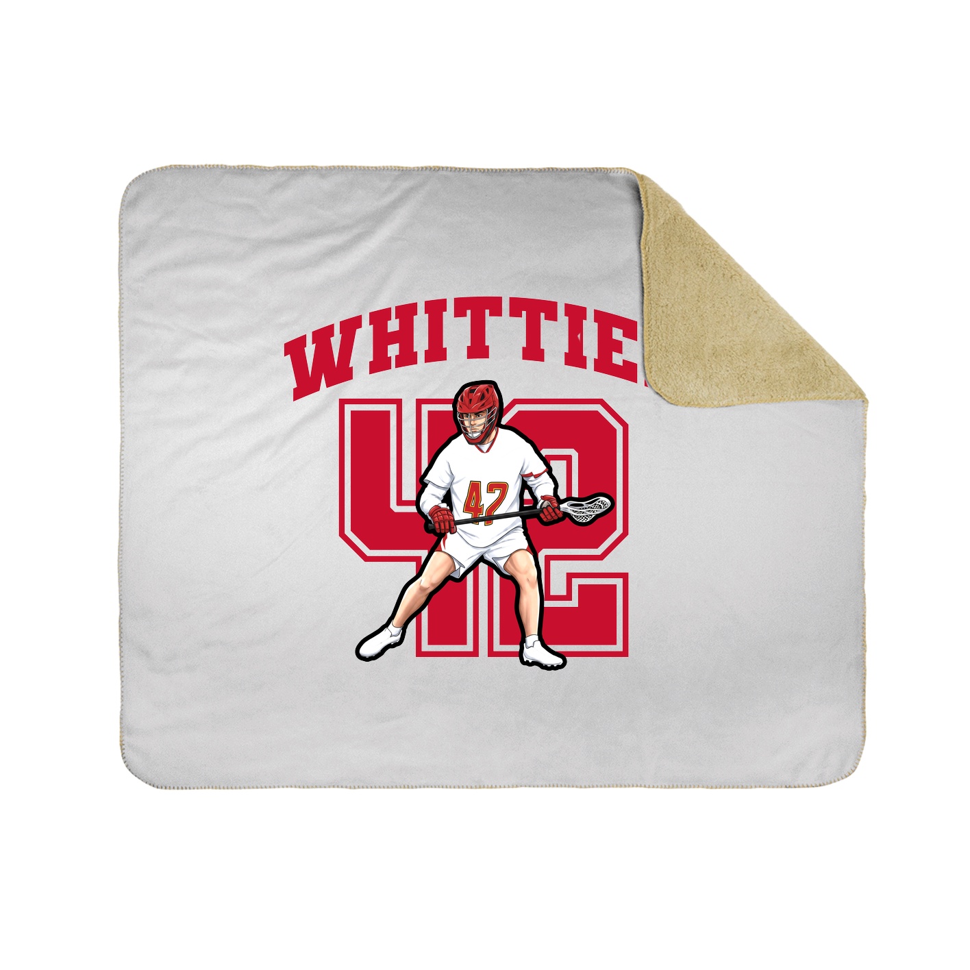 Throw Blanket — Number in White