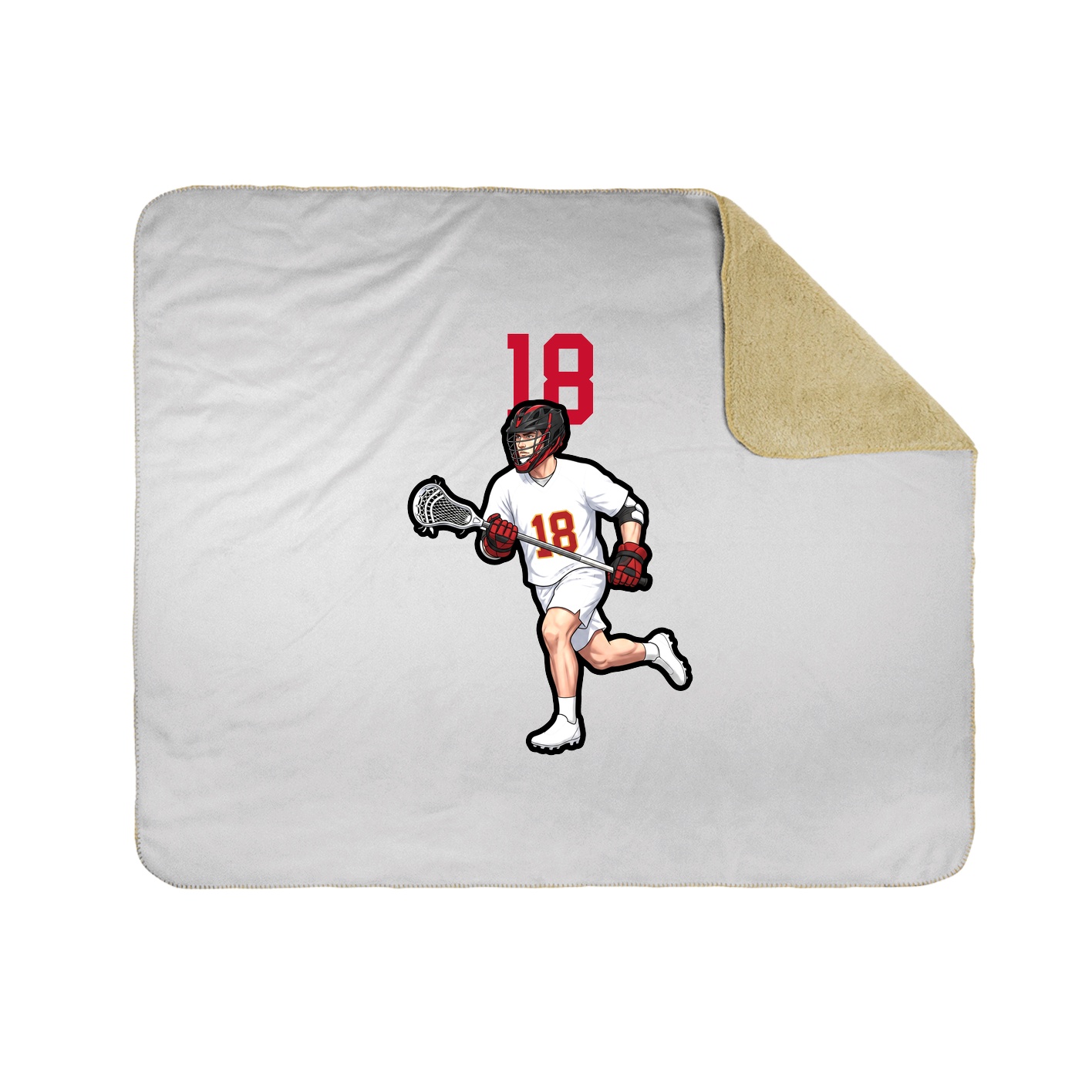 Throw Blanket — Number Top in White