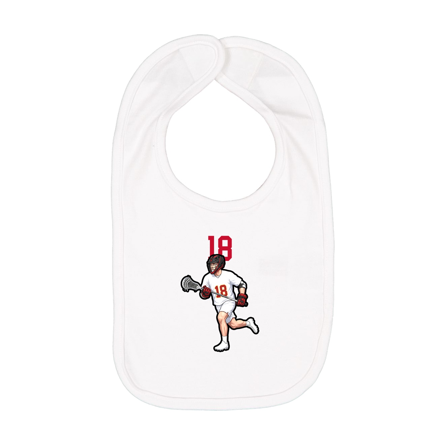 Infant Bib — Number Top in White