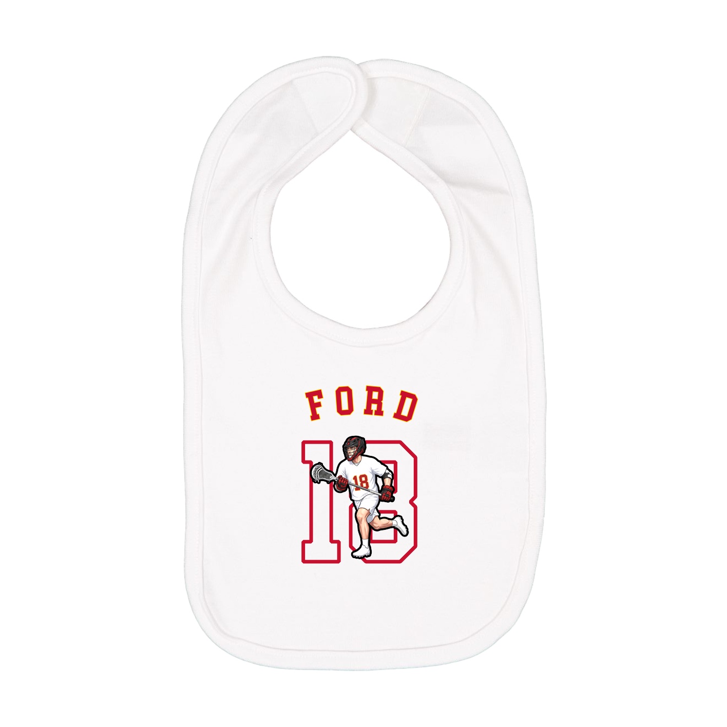 Infant Bib — Shirsey Arch in White