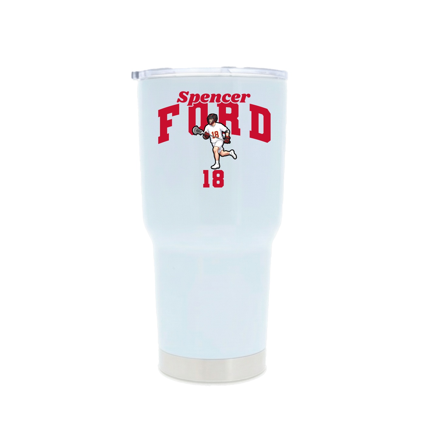 30oz Stainless Steel Tumbler — Signature Arch in White