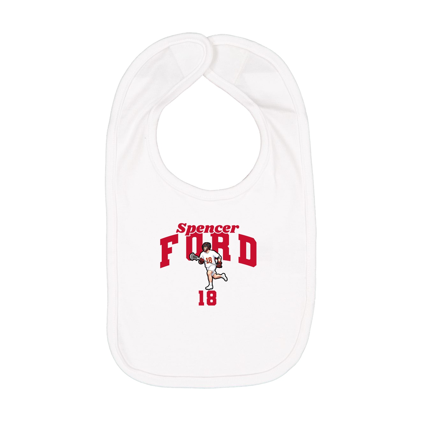 Infant Bib — Signature Arch in White