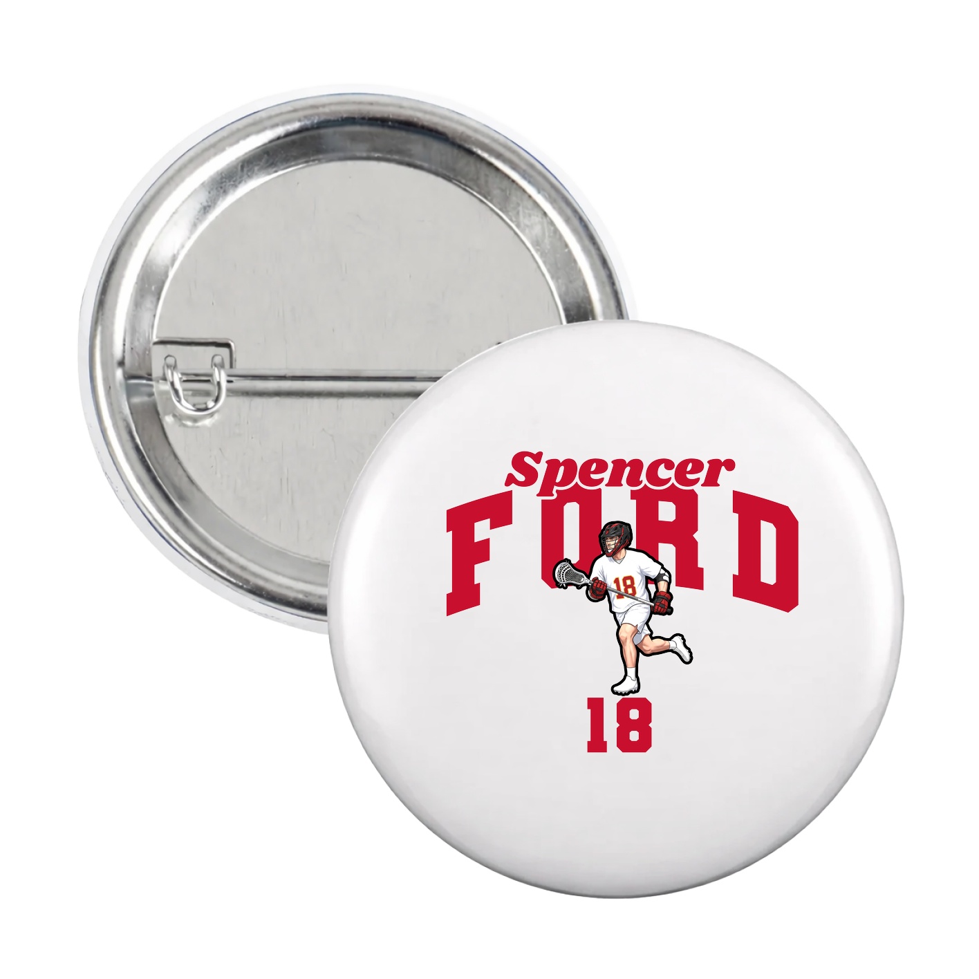 Game Day Button — Signature Arch in White