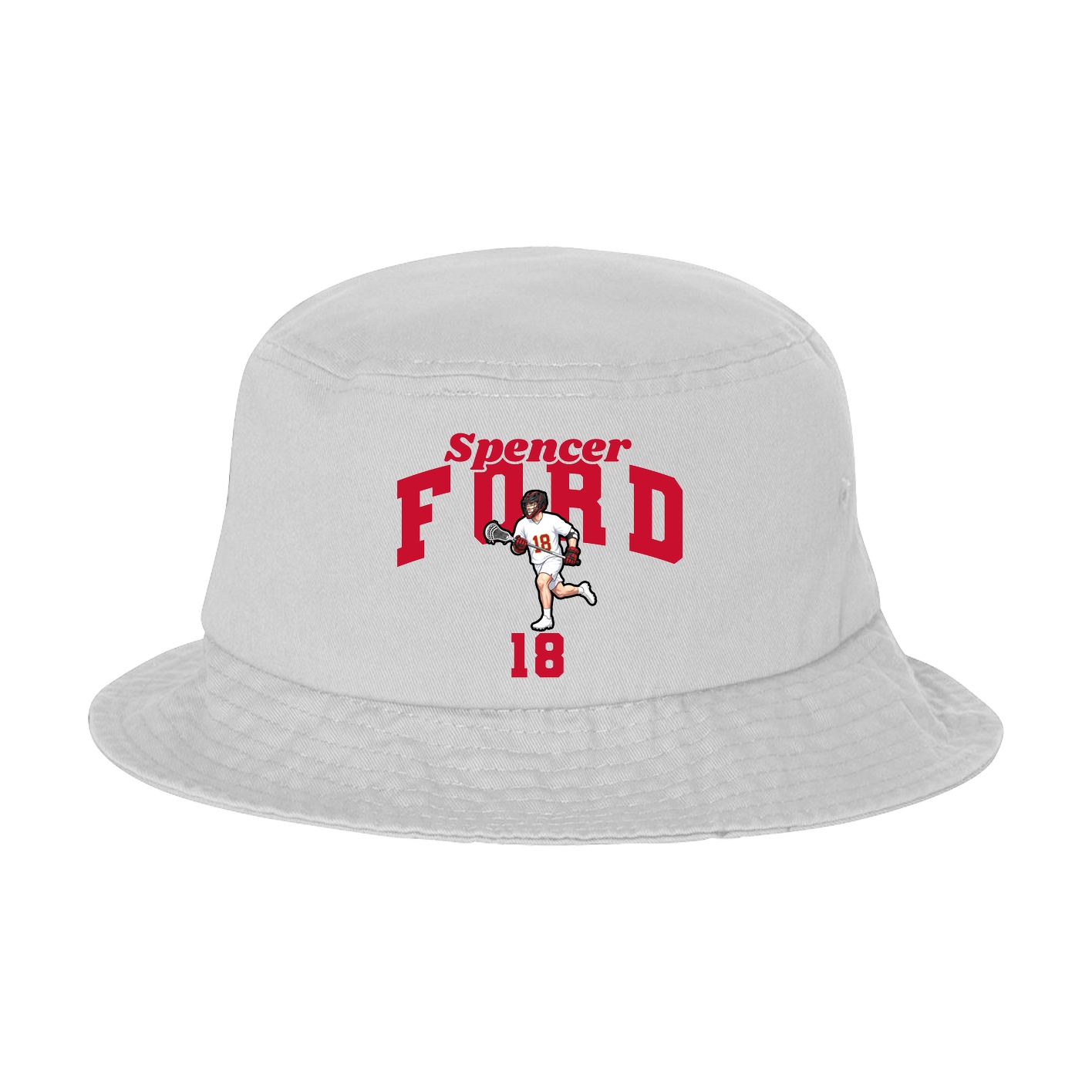 Bucket Cap — Signature Arch in White